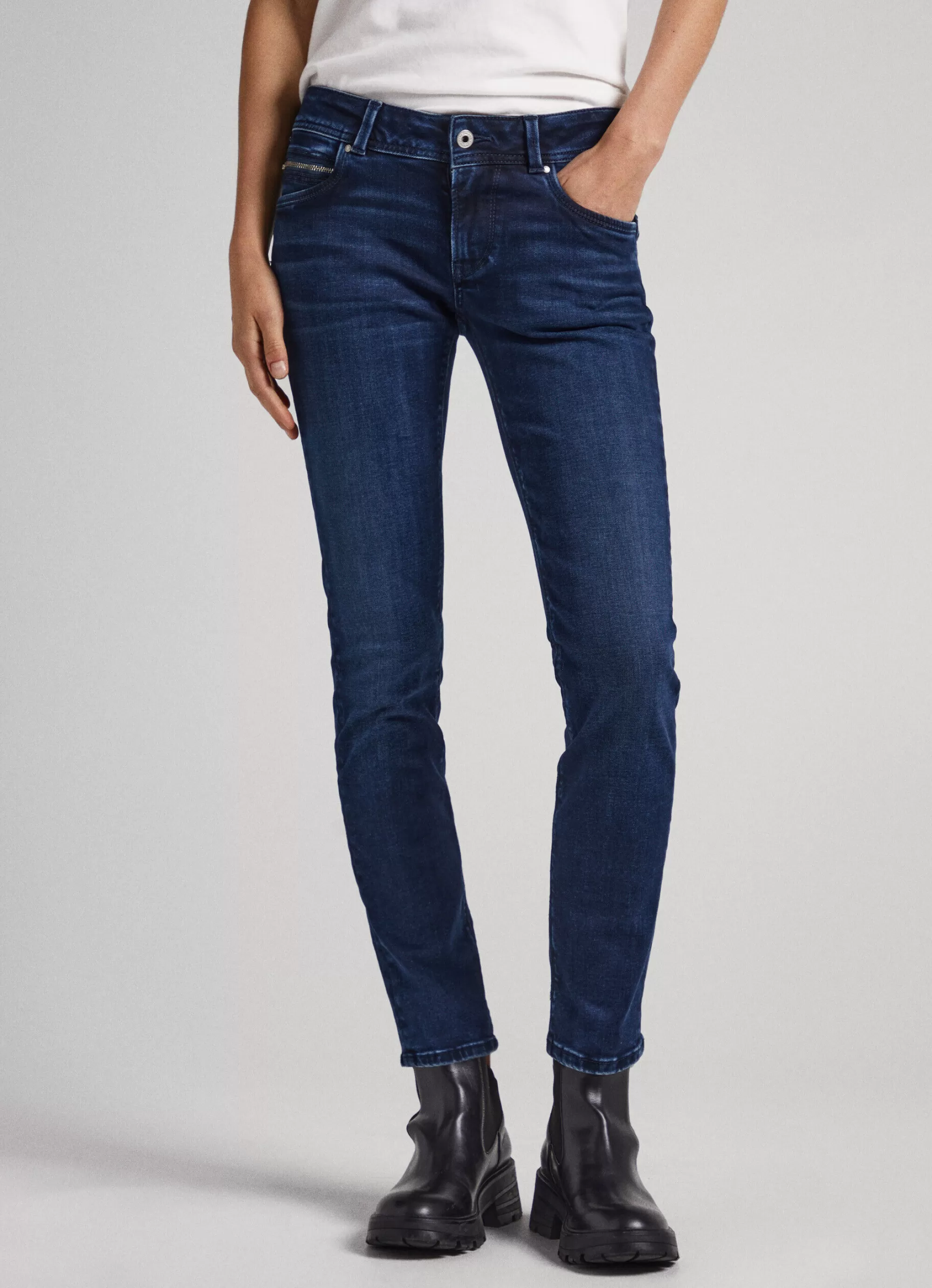 Mulher Pepe Jeans Slim>Jeans New Brooke Regular Fit Mid Rise