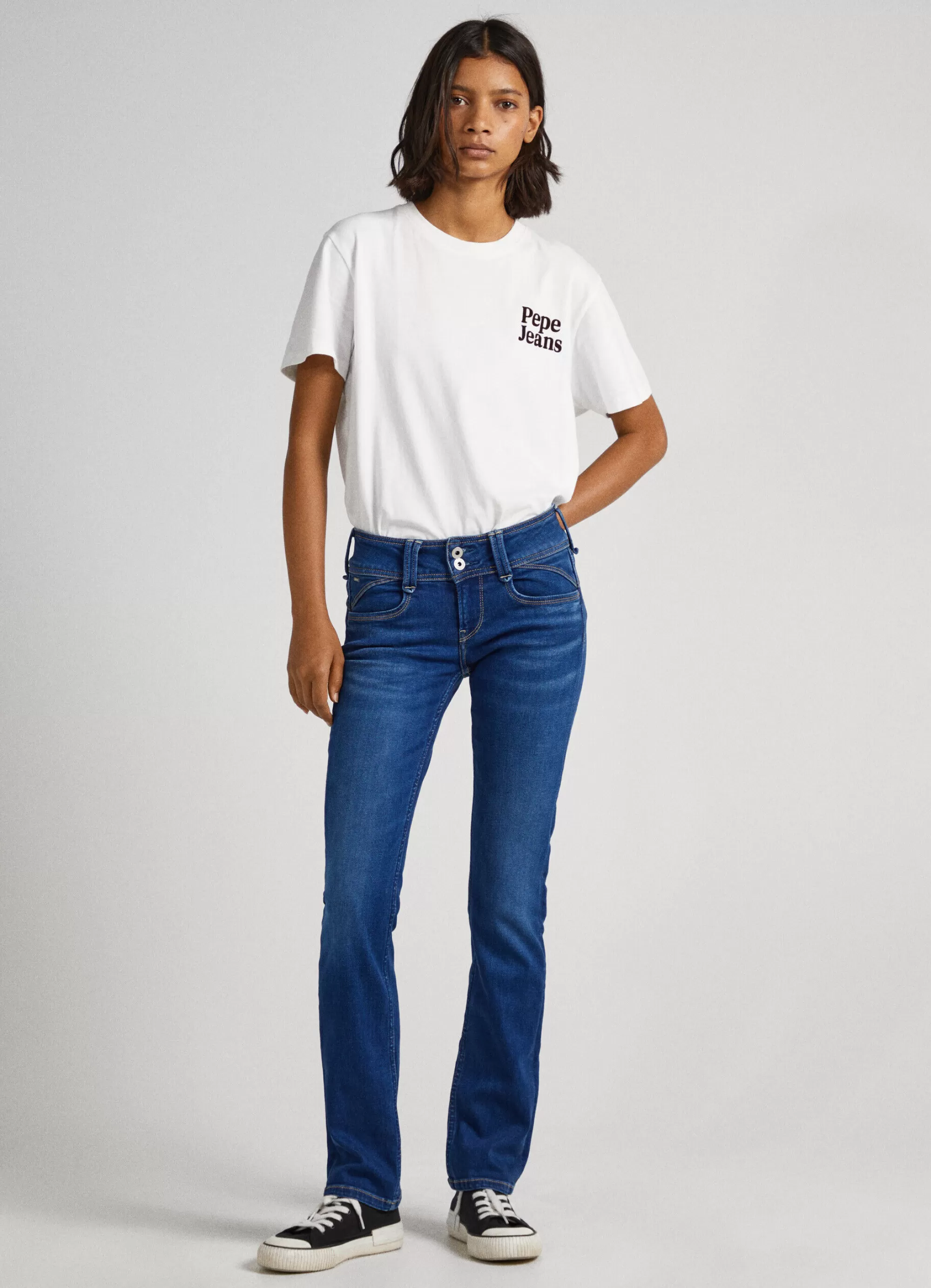 Mulher Pepe Jeans Straight>Jeans New Gen Regular Fit Mid Rise