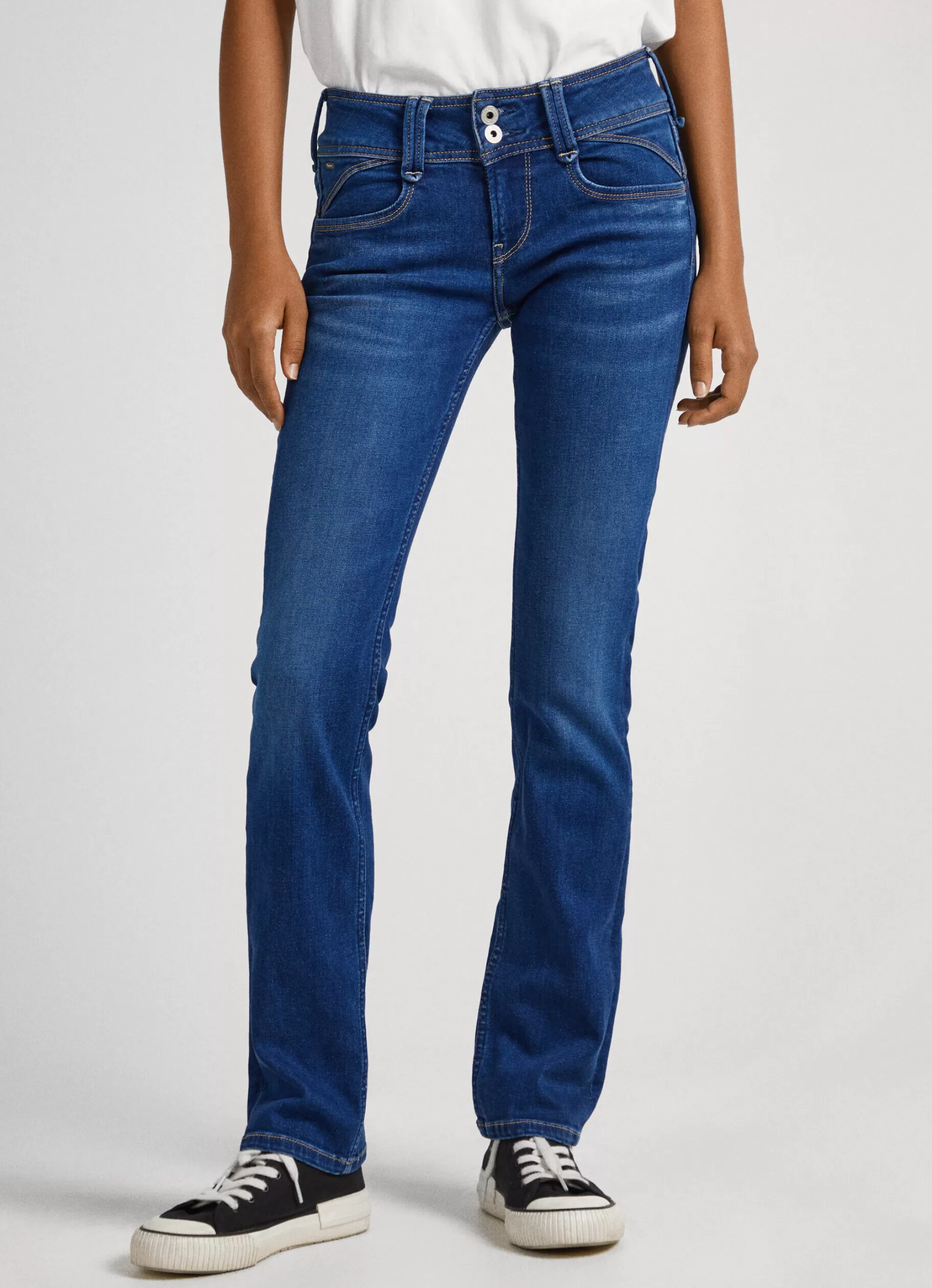 Mulher Pepe Jeans Straight>Jeans New Gen Regular Fit Mid Rise