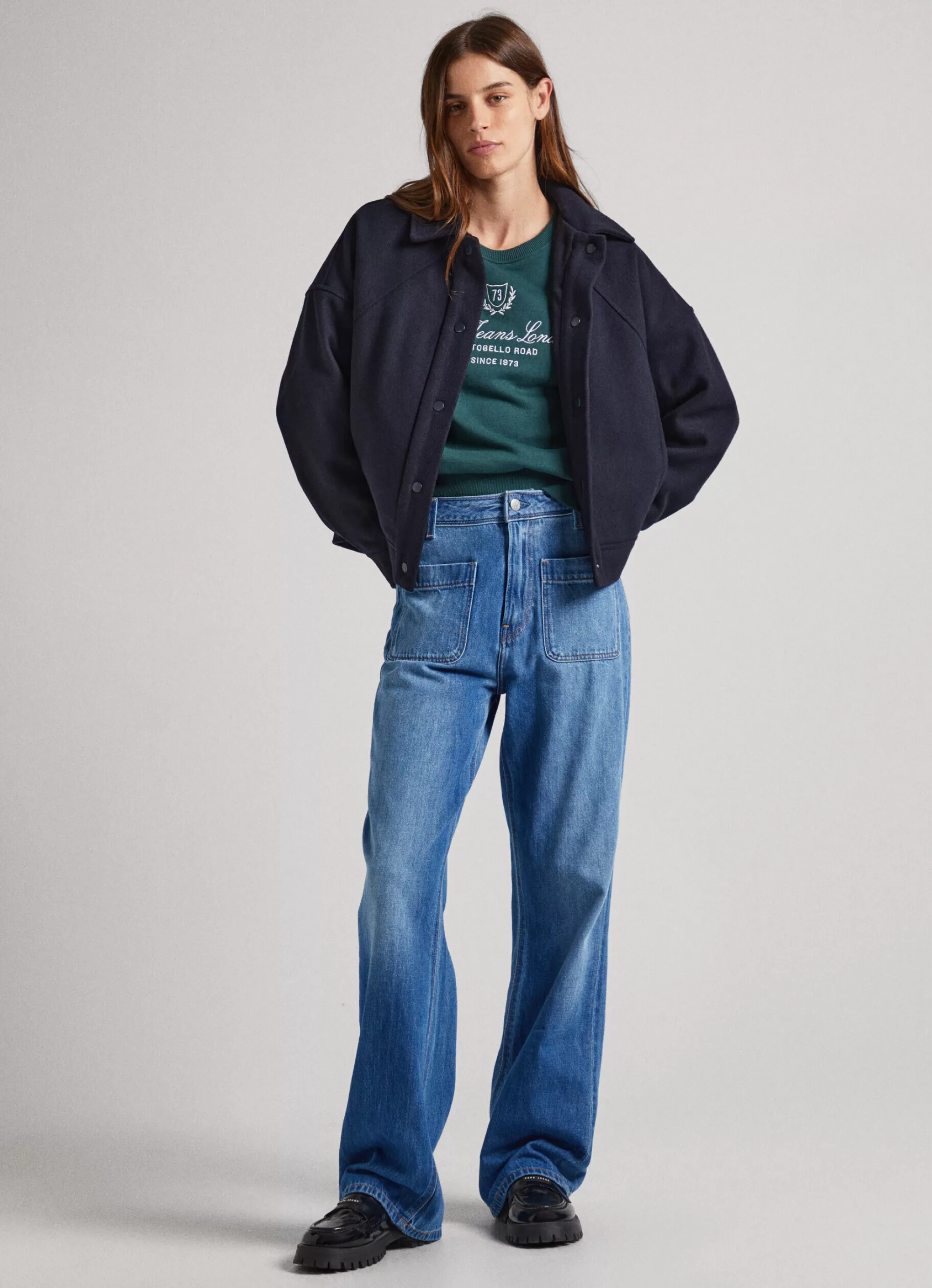 Mulher Pepe Jeans Flare E Boot Cut>Jeans Nyomi Relaxed Fit High-Rise