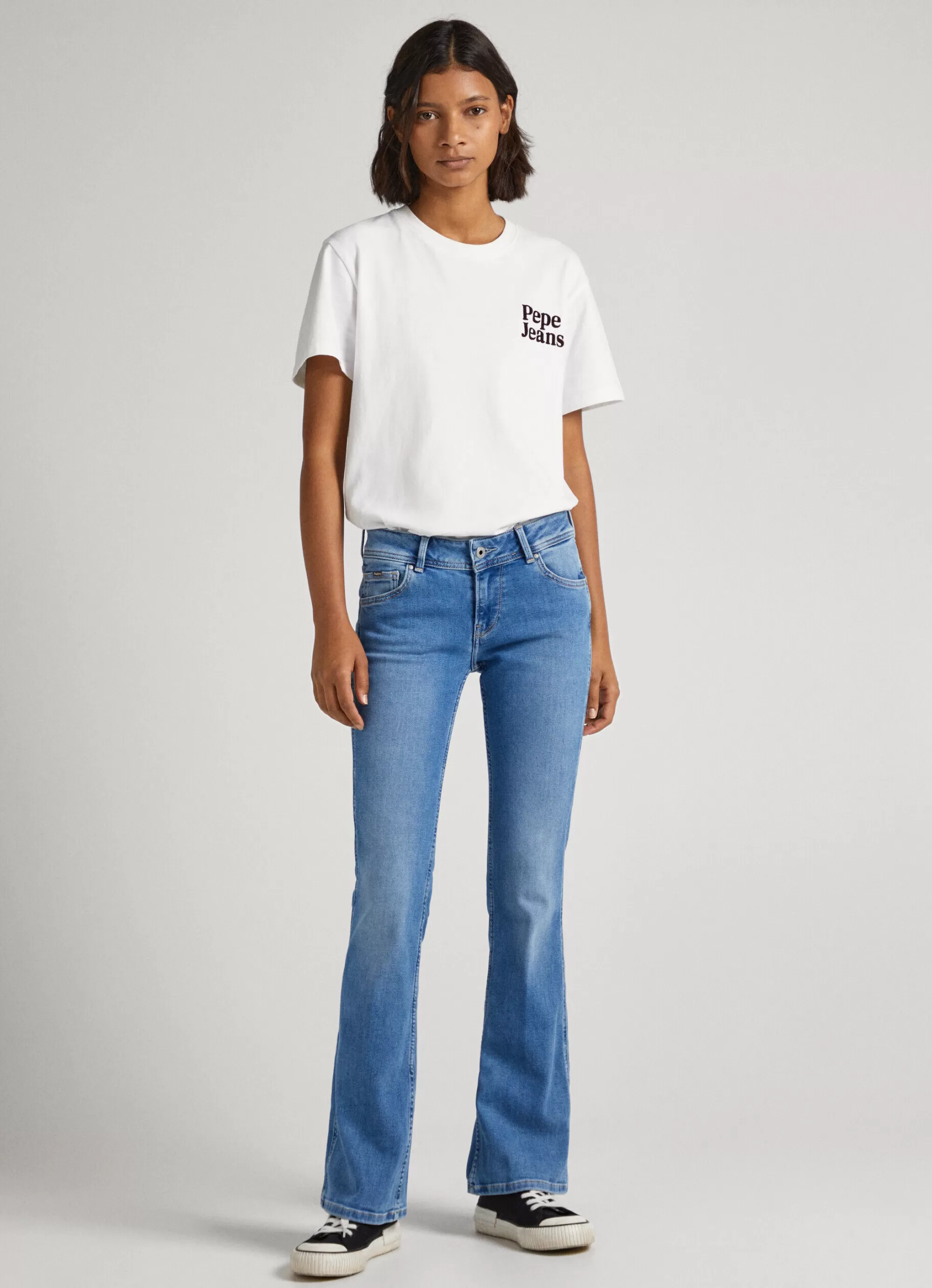 Mulher Pepe Jeans Flare E Boot Cut>Jeans Pimlic Regular Fit Mid Rise