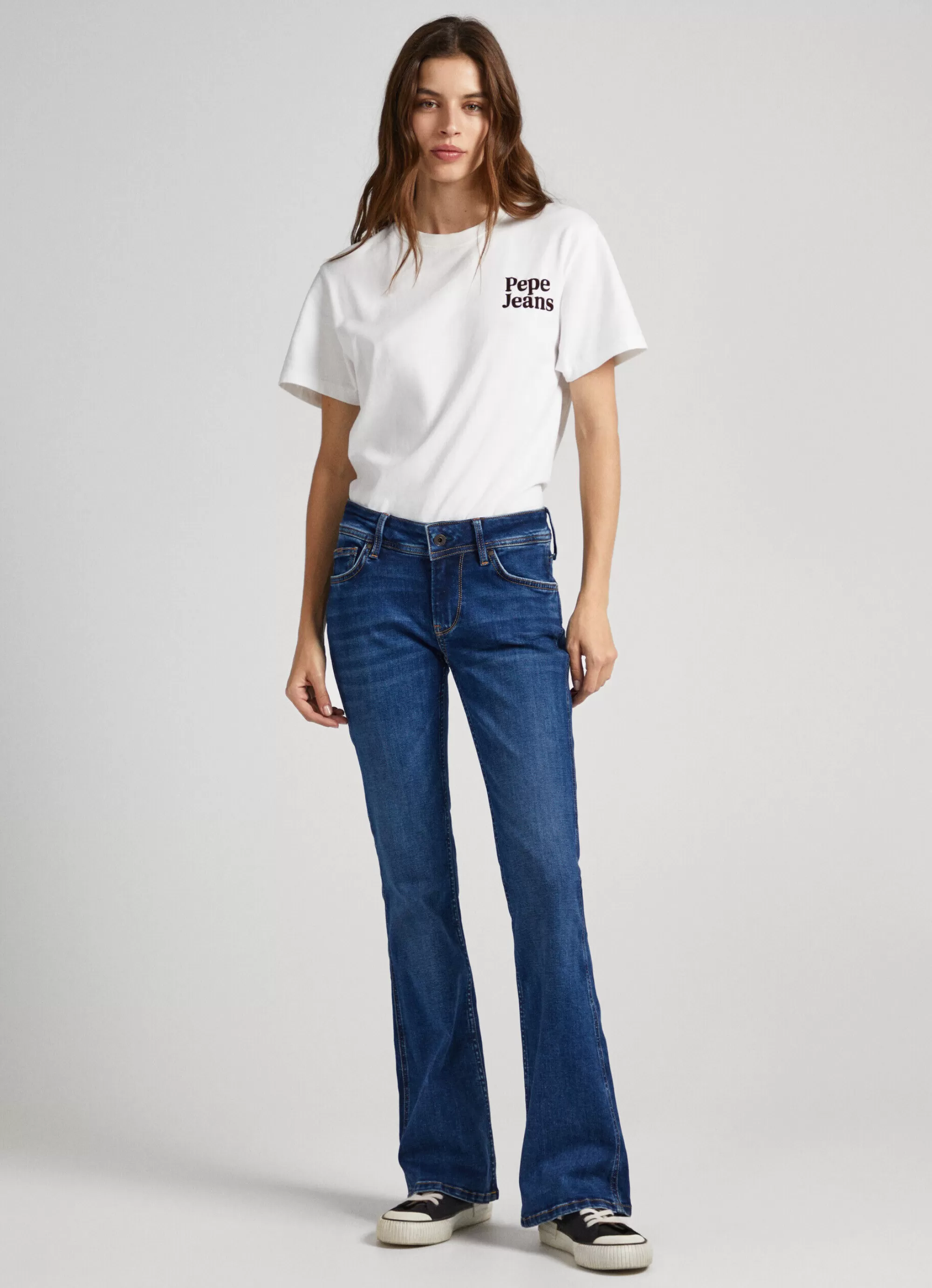 Mulher Pepe Jeans Flare E Boot Cut>Jeans Pimlico Regular Fit Mid Rise