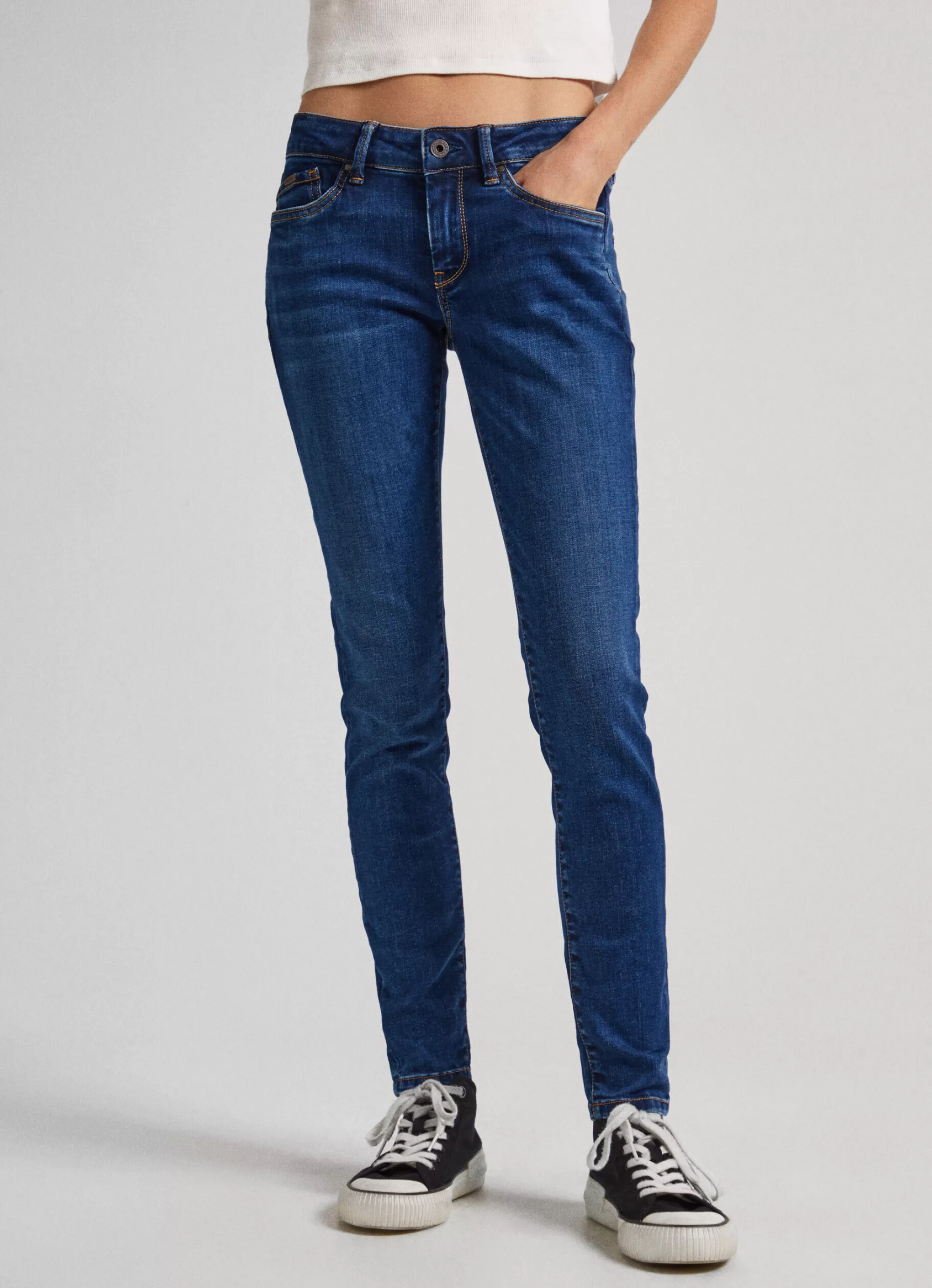 Mulher Pepe Jeans Skinny>Jeans Pixie Skinny Fit Mid Rise