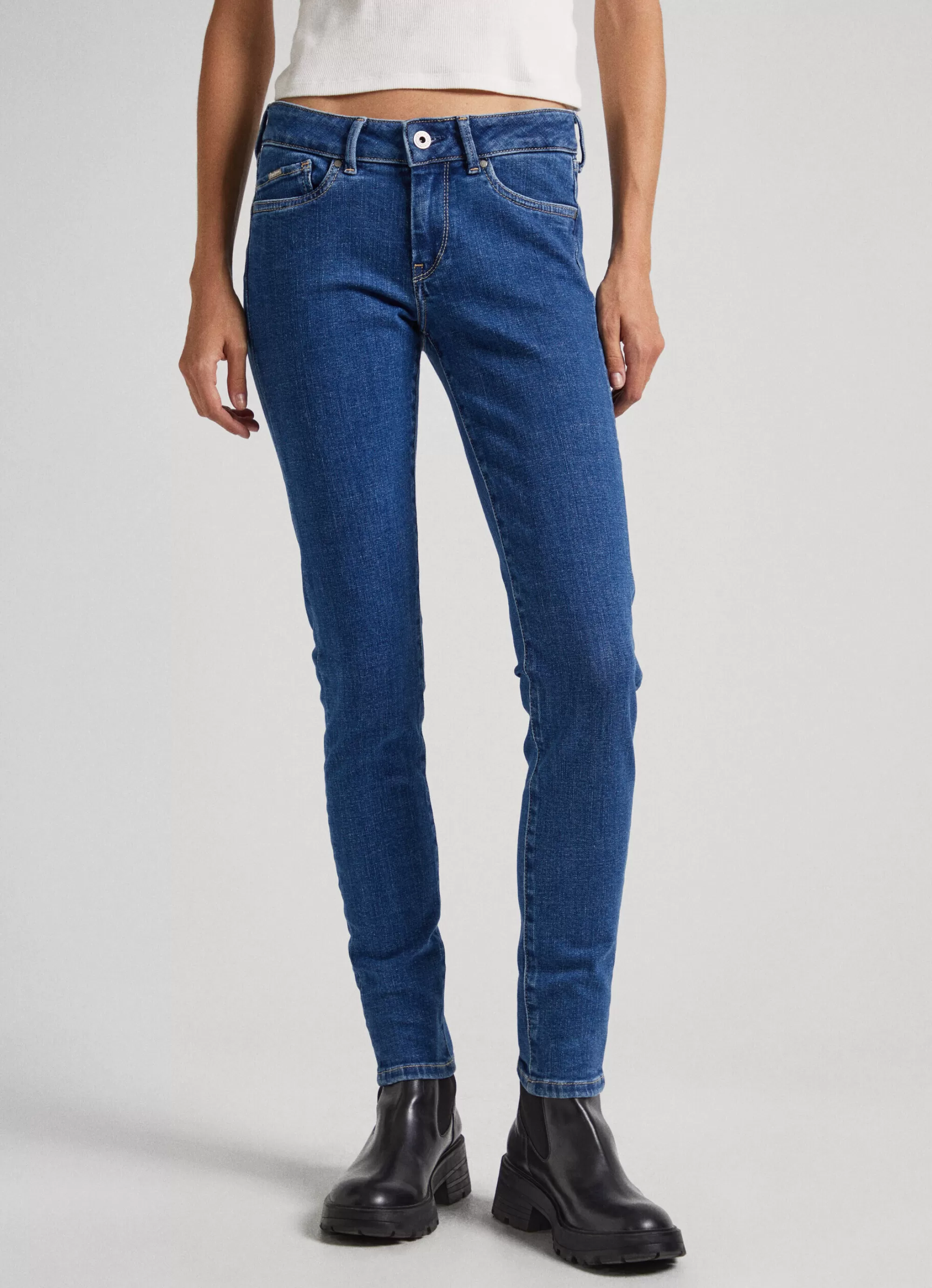 Mulher Pepe Jeans Skinny>Jeans Pixie Skinny Fit Mid-Rise