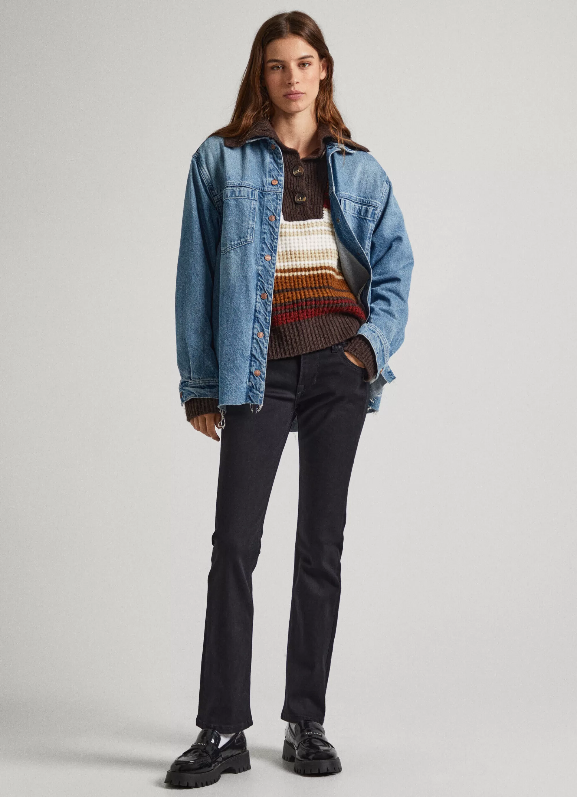 Mulher Pepe Jeans Straight>Jeans Saturn Regular Fit Mid Rise