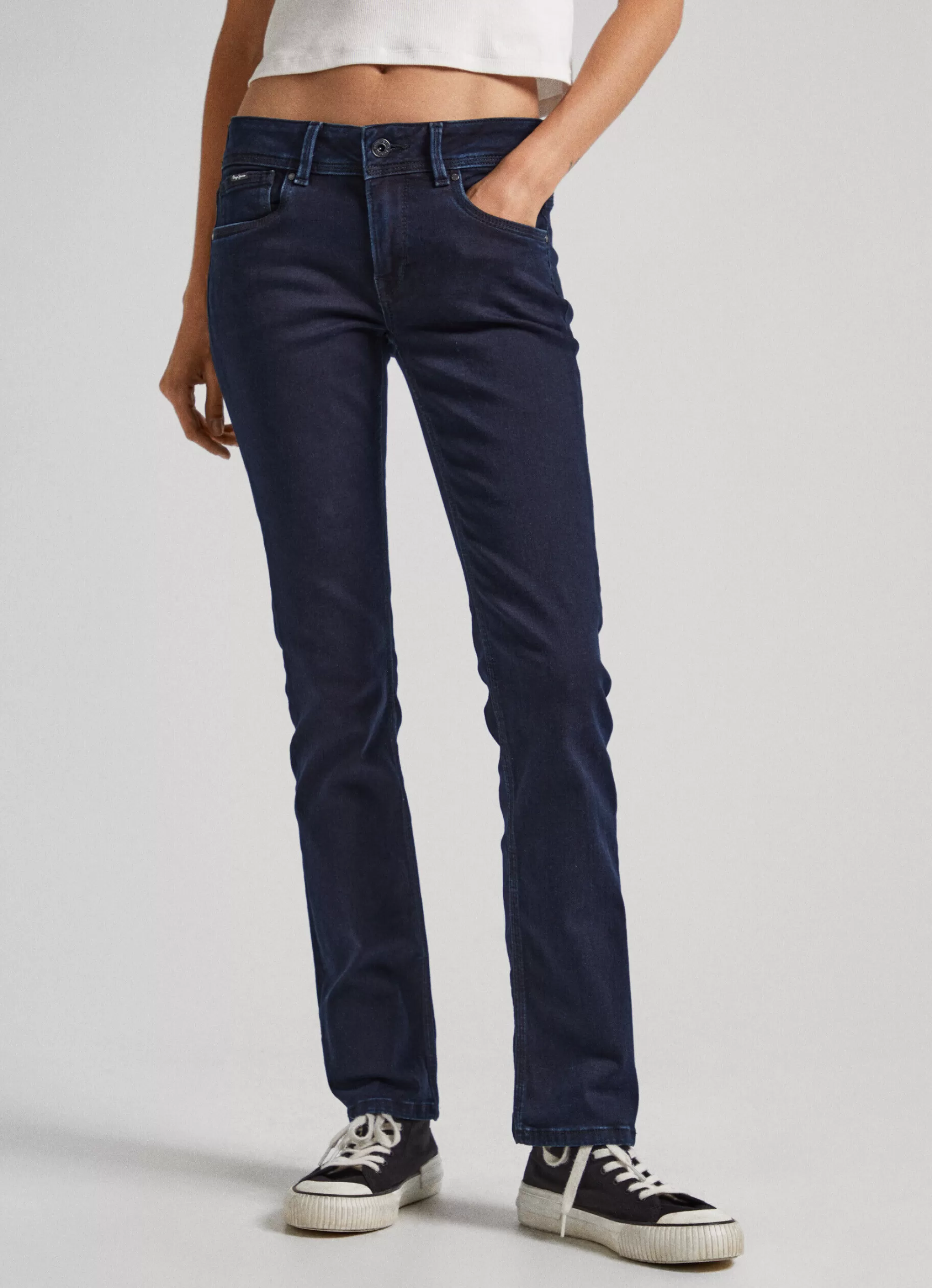 Mulher Pepe Jeans Straight>Jeans Saturn Regular Fit Mid Rise