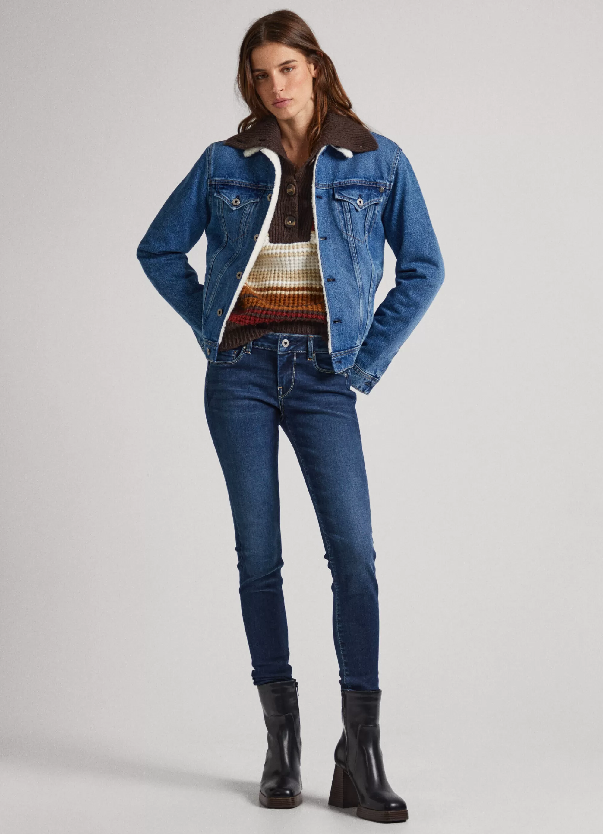 Mulher Pepe Jeans Skinny>Jeans Soho Skinny Fit Mid-Rise