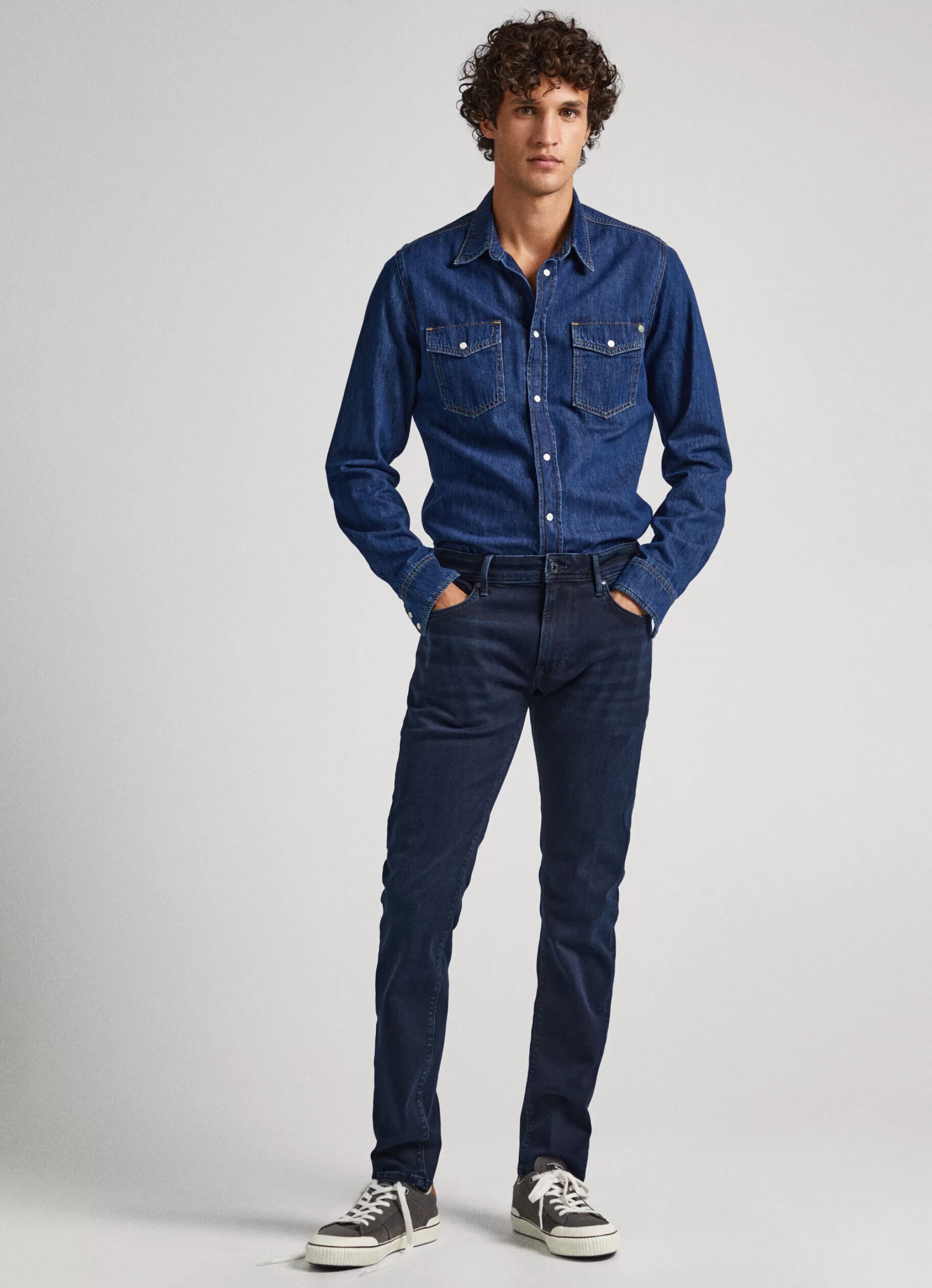 Homem Pepe Jeans Regular>Jeans Stanley Regular Fit Mid Rise