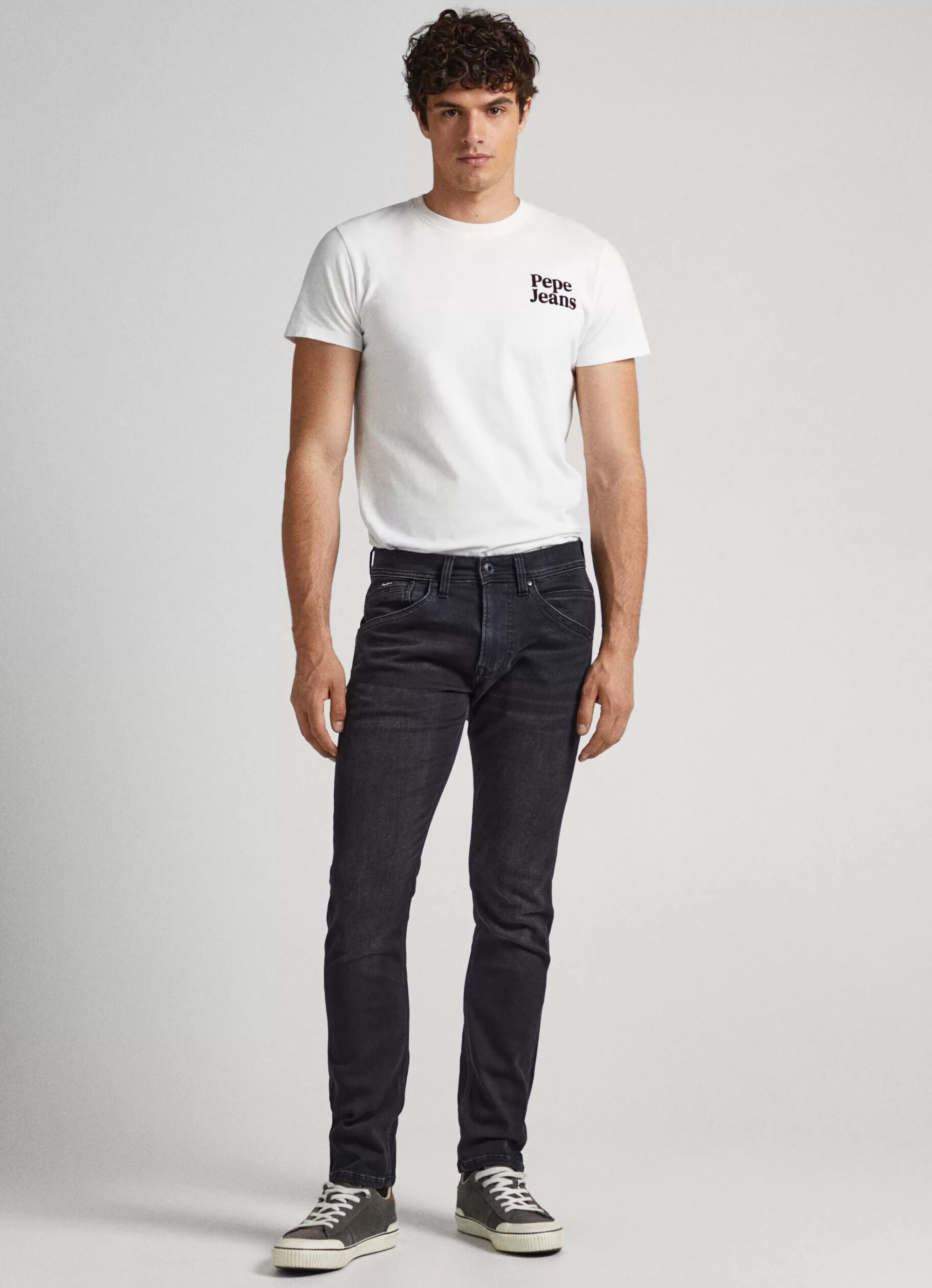Homem Pepe Jeans Regular>Jeans Track Regular Fit Mid Rise
