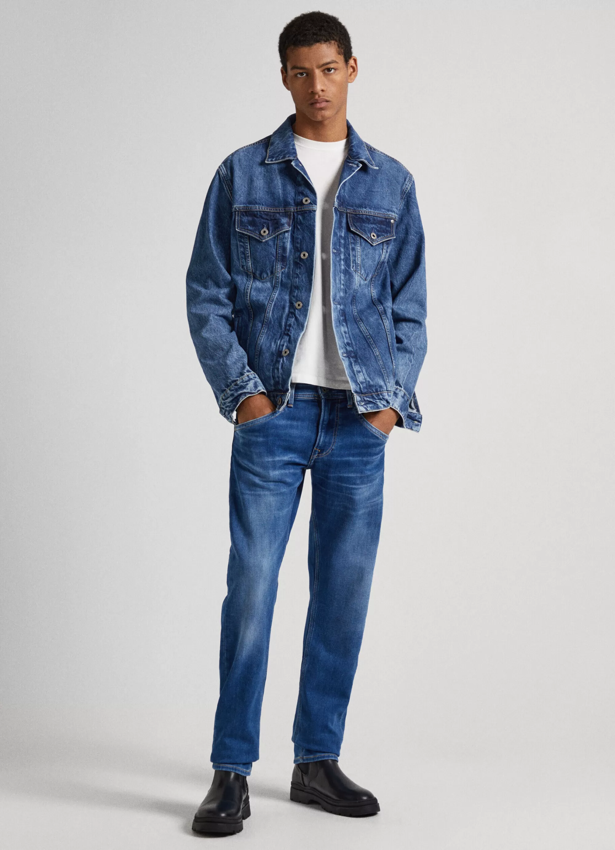 Homem Pepe Jeans Trends>Jeans Track Regular Fit Mid Rise