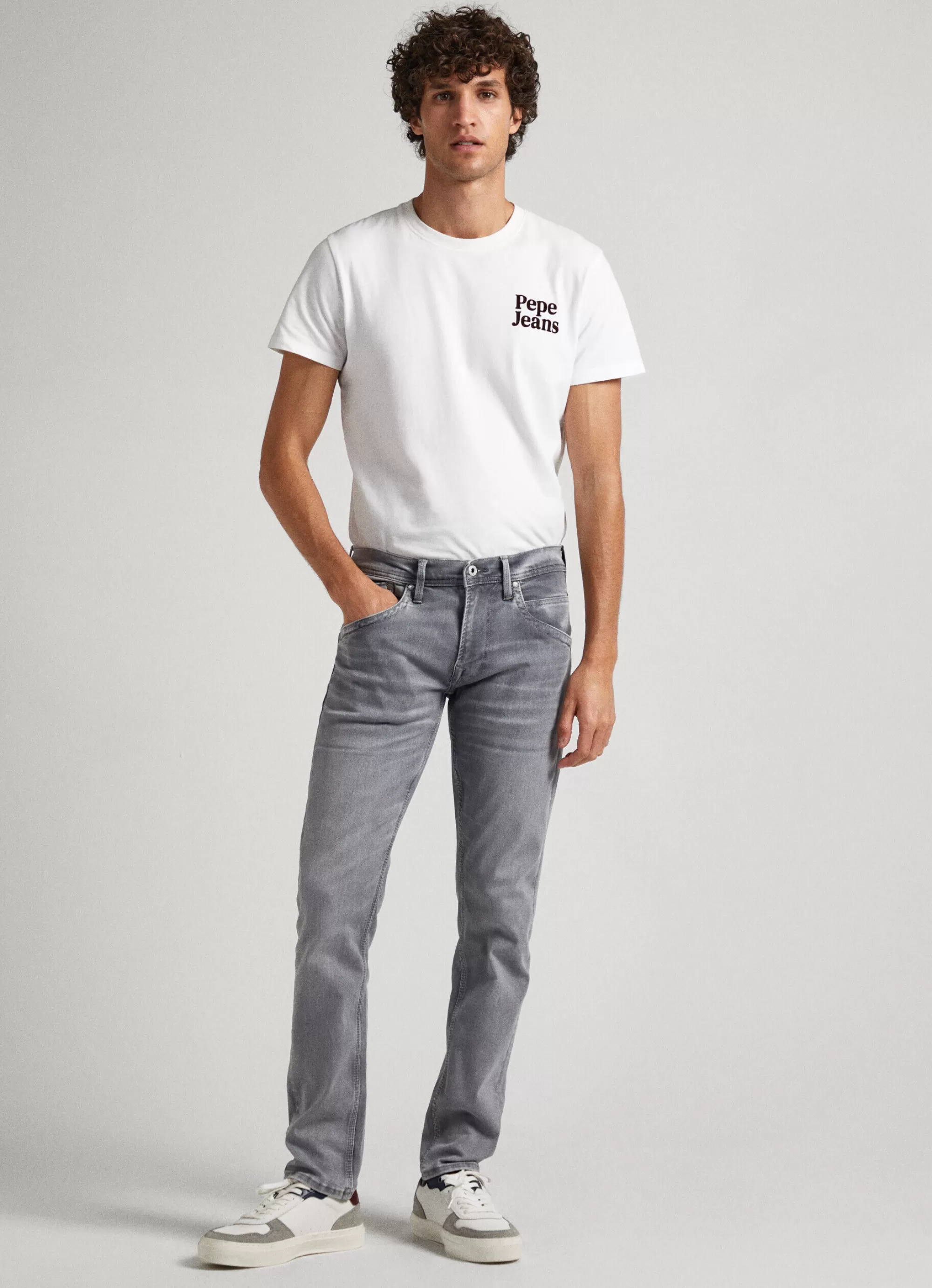 Homem Pepe Jeans Regular>Jeans Track Regular Fit Mid-Rise