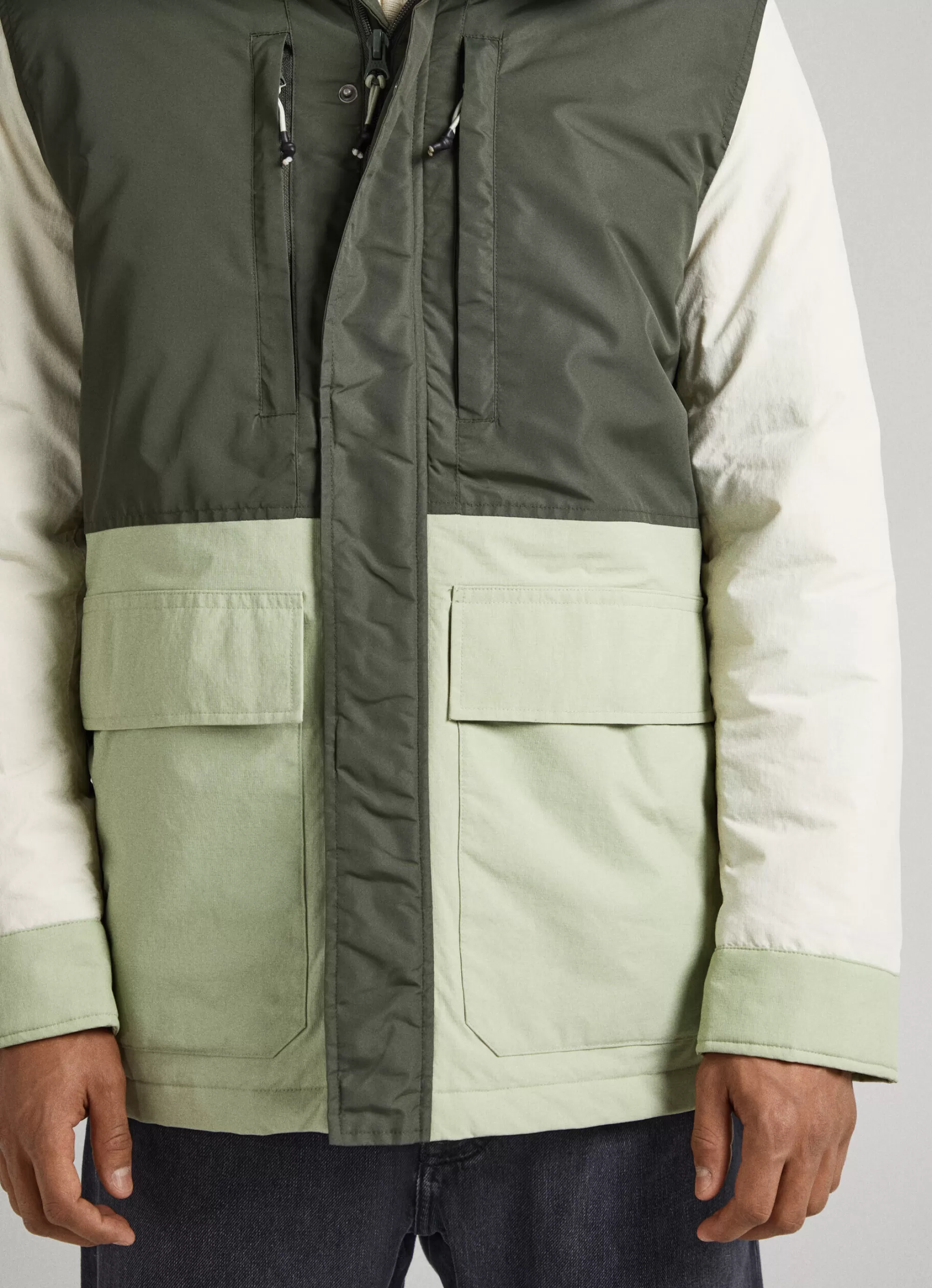 Homem Pepe Jeans Casaco E Jaquetas>Parka Color Block Com Capuz