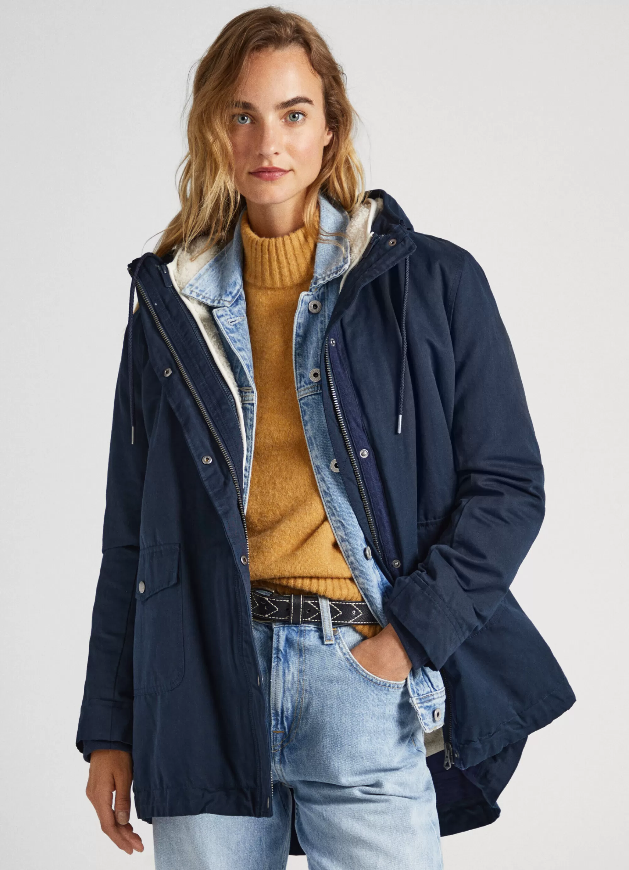 Mulher Pepe Jeans Casaco E Jaquetas>Parka Tecido Tecnico