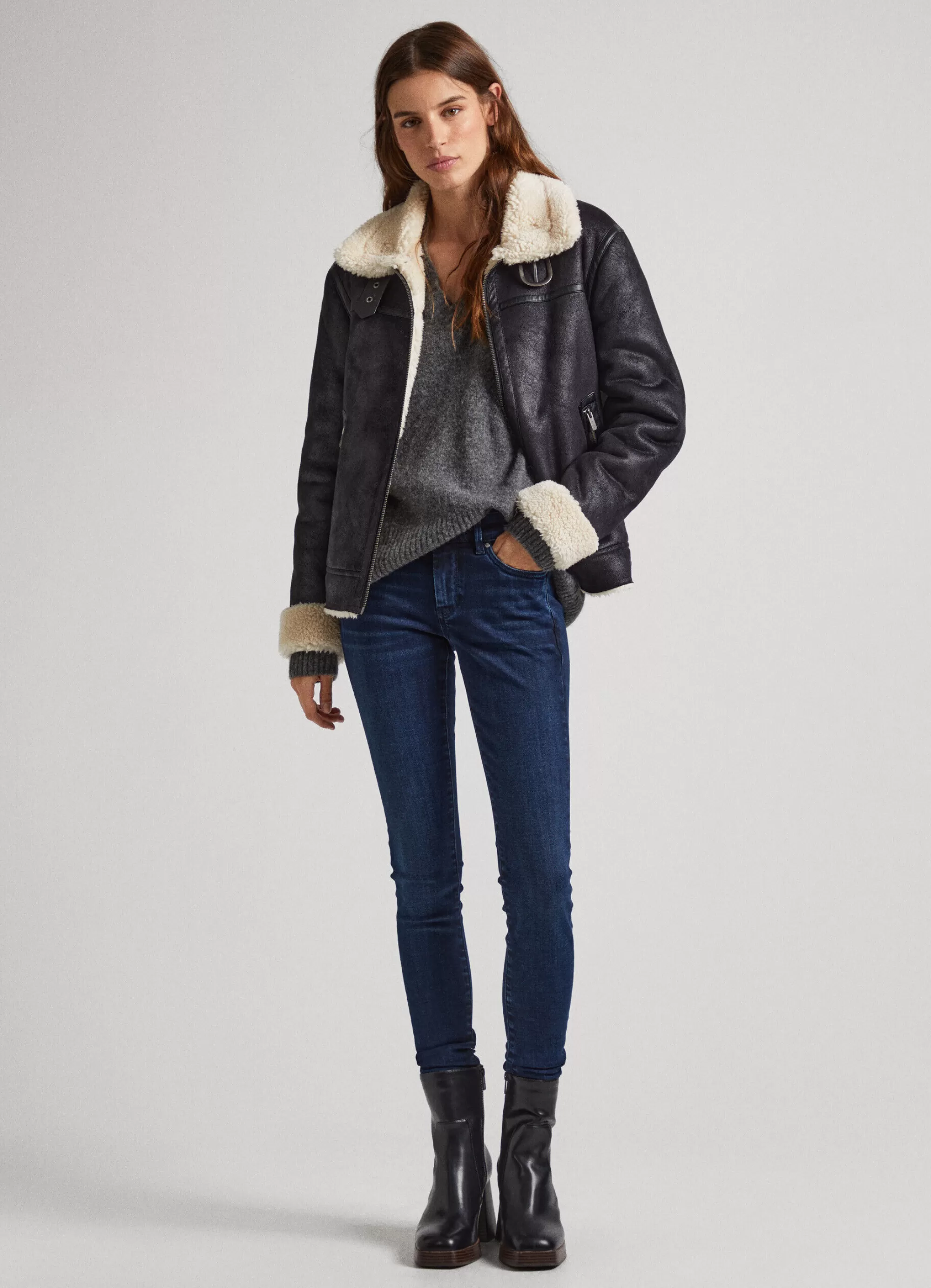 Mulher Pepe Jeans Skinny>Pixie Skinny Fit Mid Rise Jeans