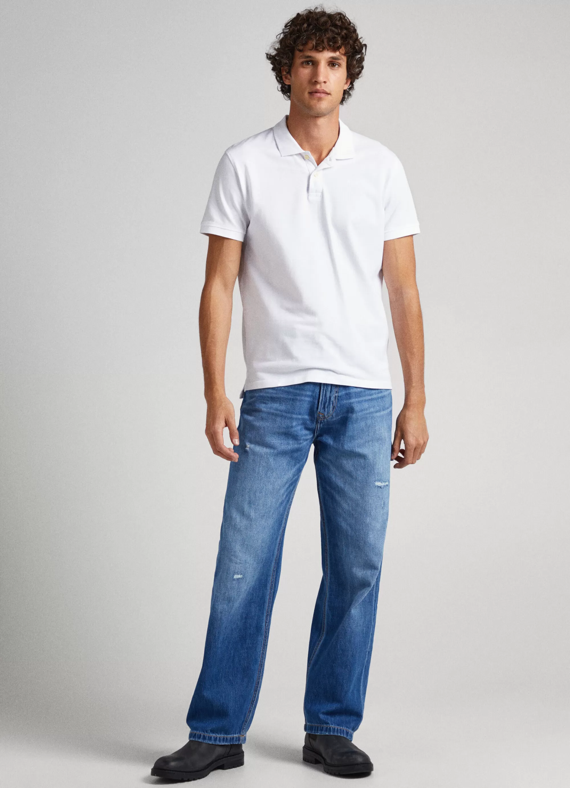 Homem Pepe Jeans Polos>Polo Algodao Piquet Com Logo