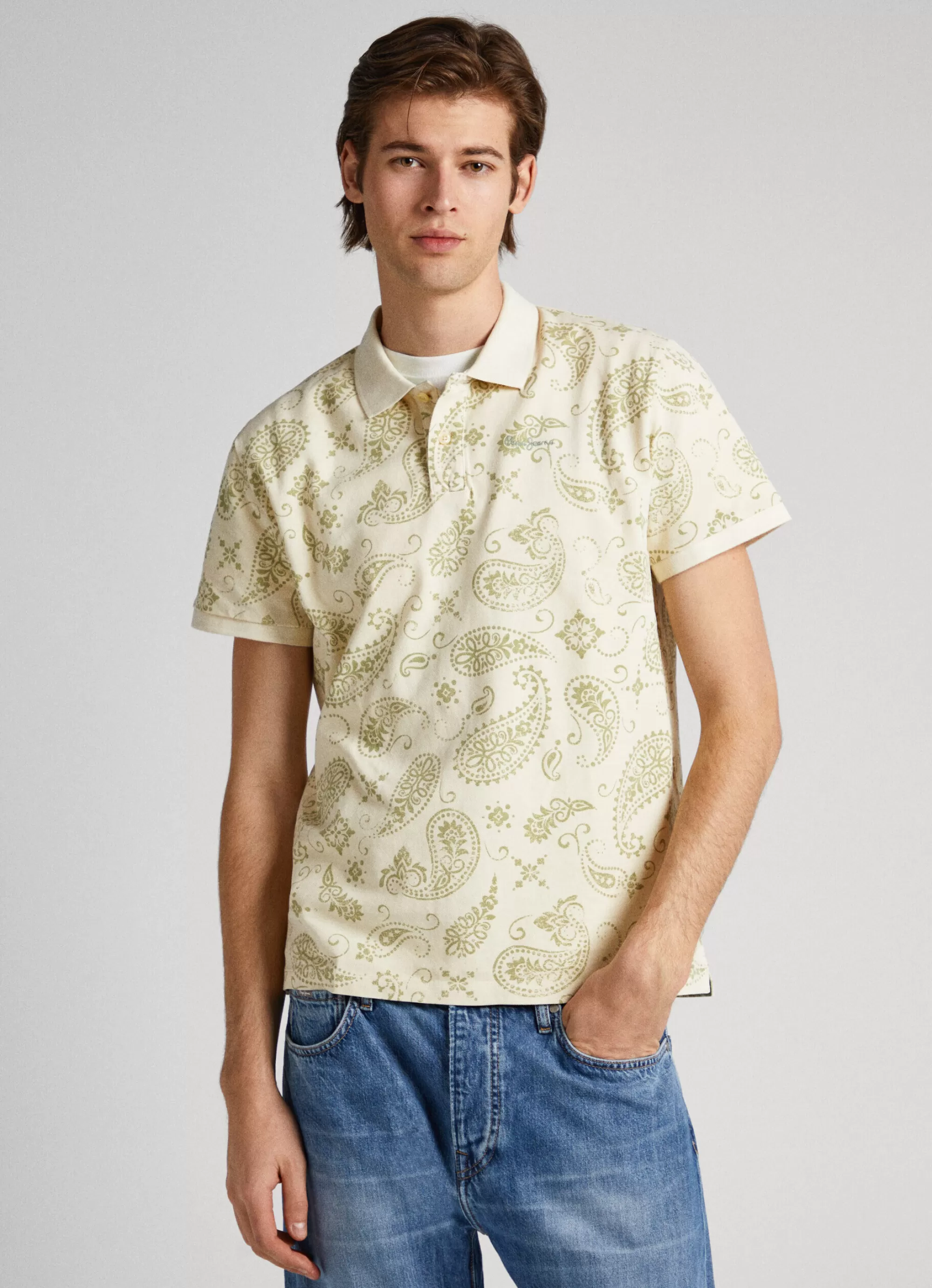 Homem Pepe Jeans Polos>Polo Piquet Estampado Paisley