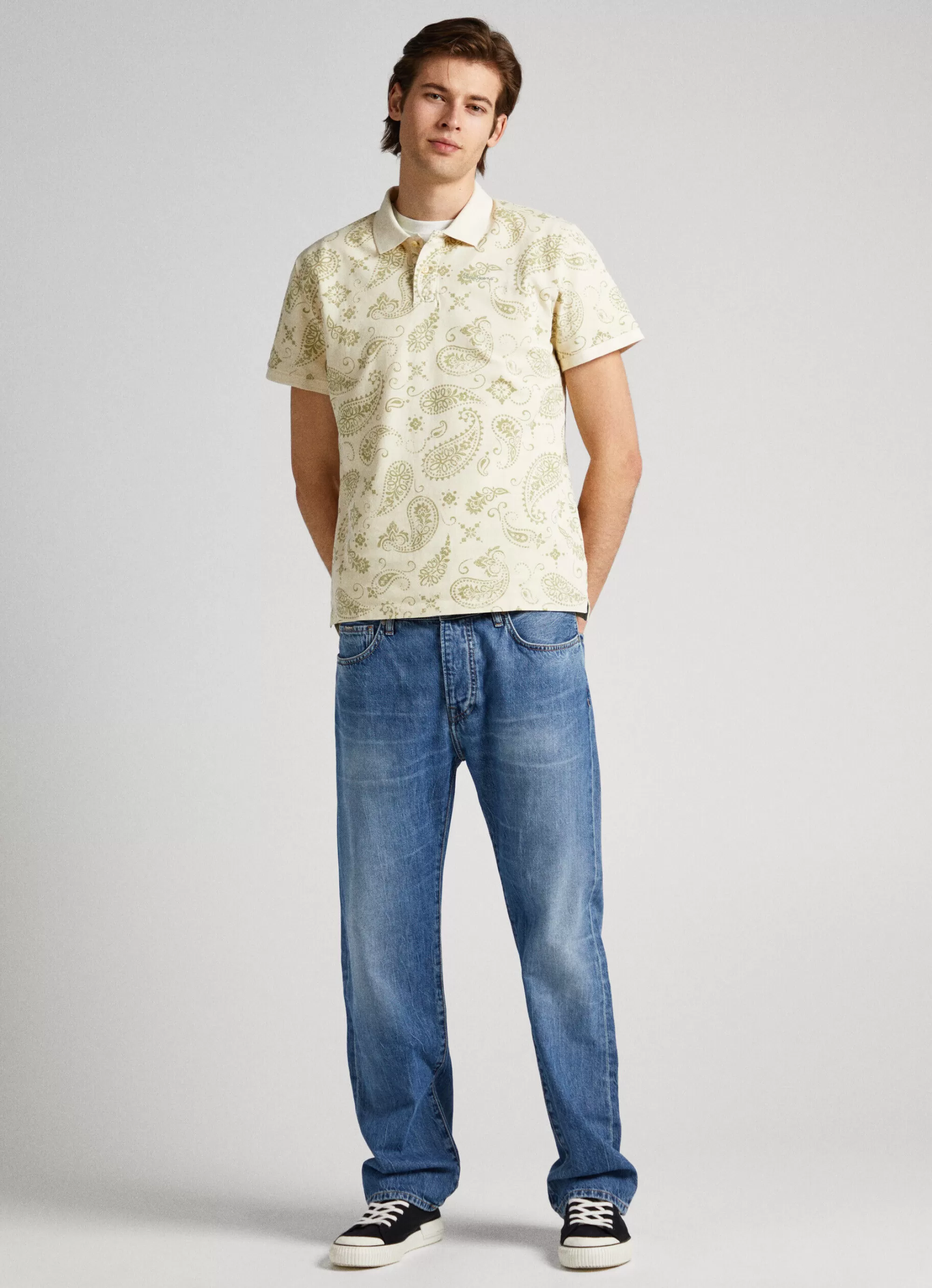 Homem Pepe Jeans Polos>Polo Piquet Estampado Paisley