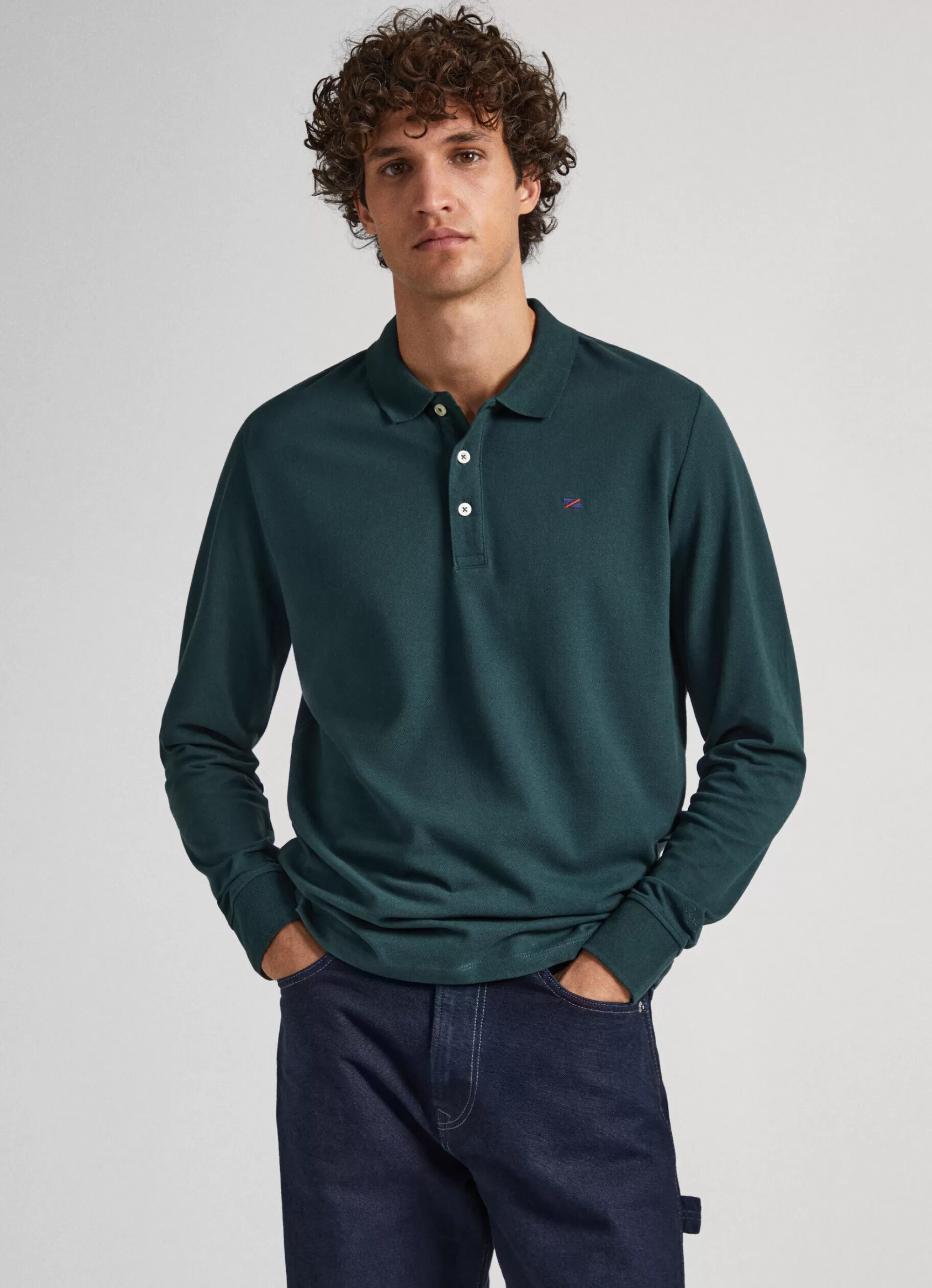 Homem Pepe Jeans Polos>Polo Piquet Logo Bandeira Bordada