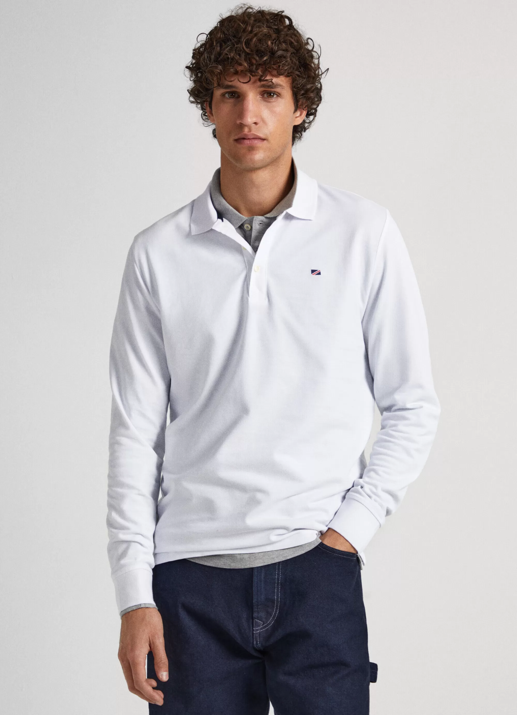 Homem Pepe Jeans Polos>Polo Piquet Logo Bandeira Bordada