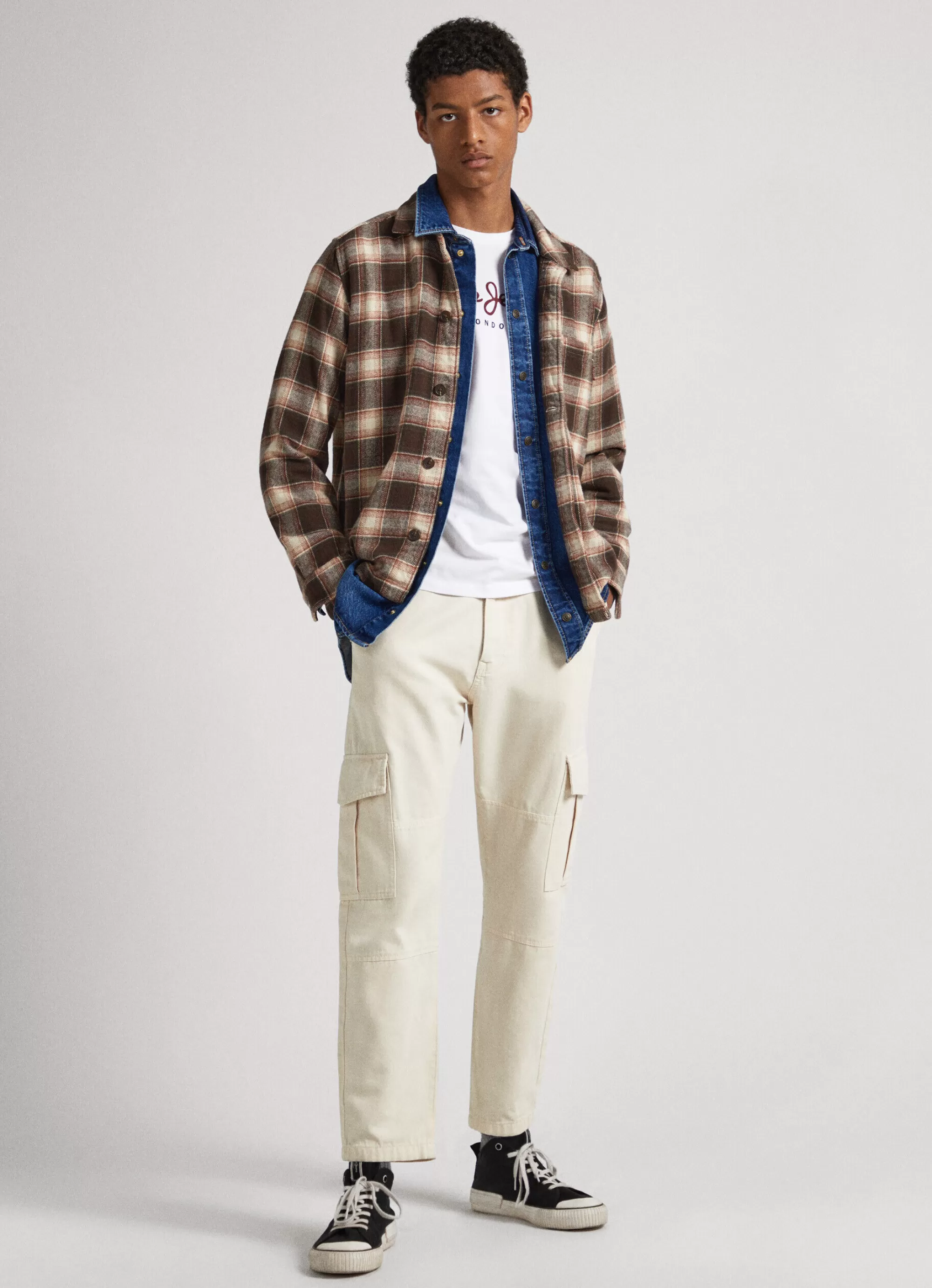 Homem Pepe Jeans Camisas>Sobrecamisa Flanela Xadrez