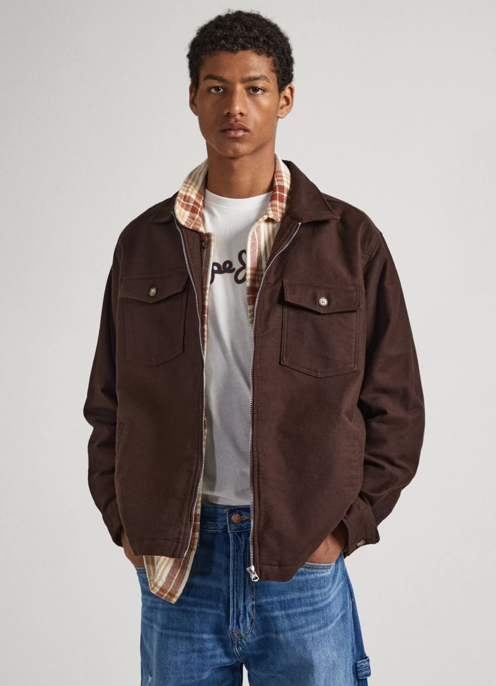 Homem Pepe Jeans Camisas>Sobrecamisa Sarja Algodao