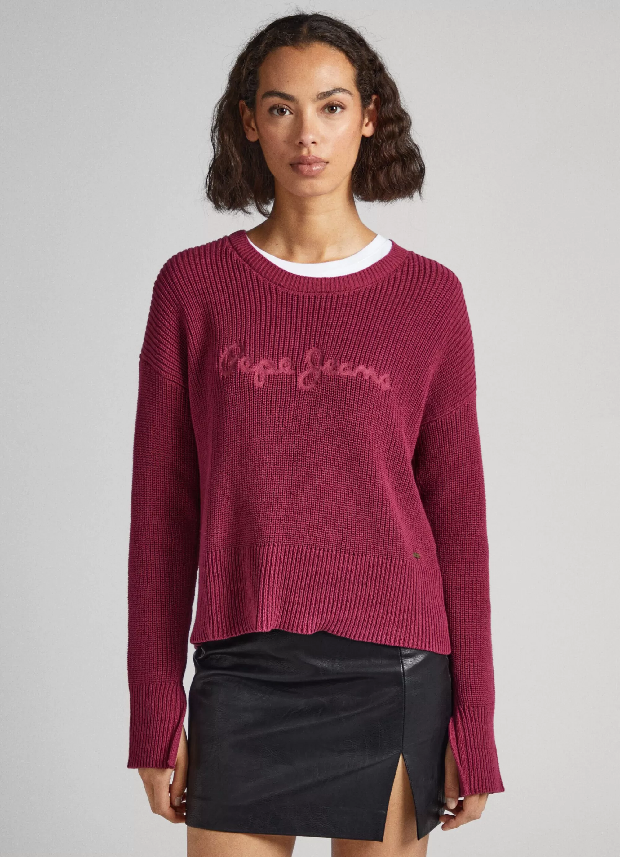 Mulher Pepe Jeans Malhas>Sweater Com Logo Bordado