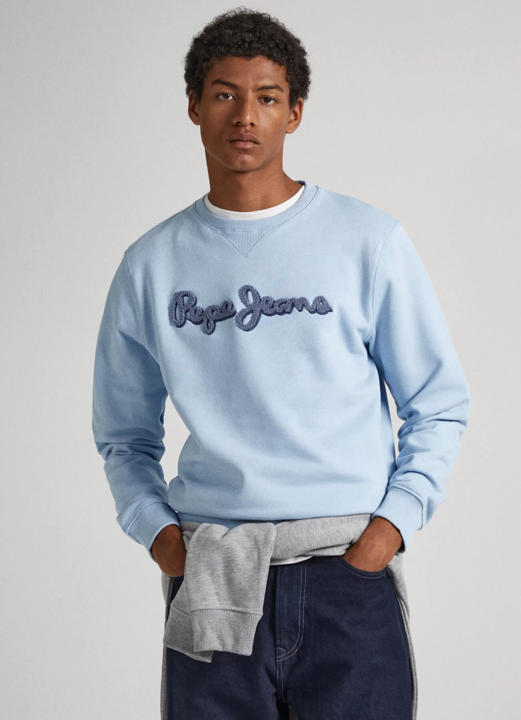 Homem Pepe Jeans Sweatshirts>Sweatshirt Algodao Com Logo Bordado