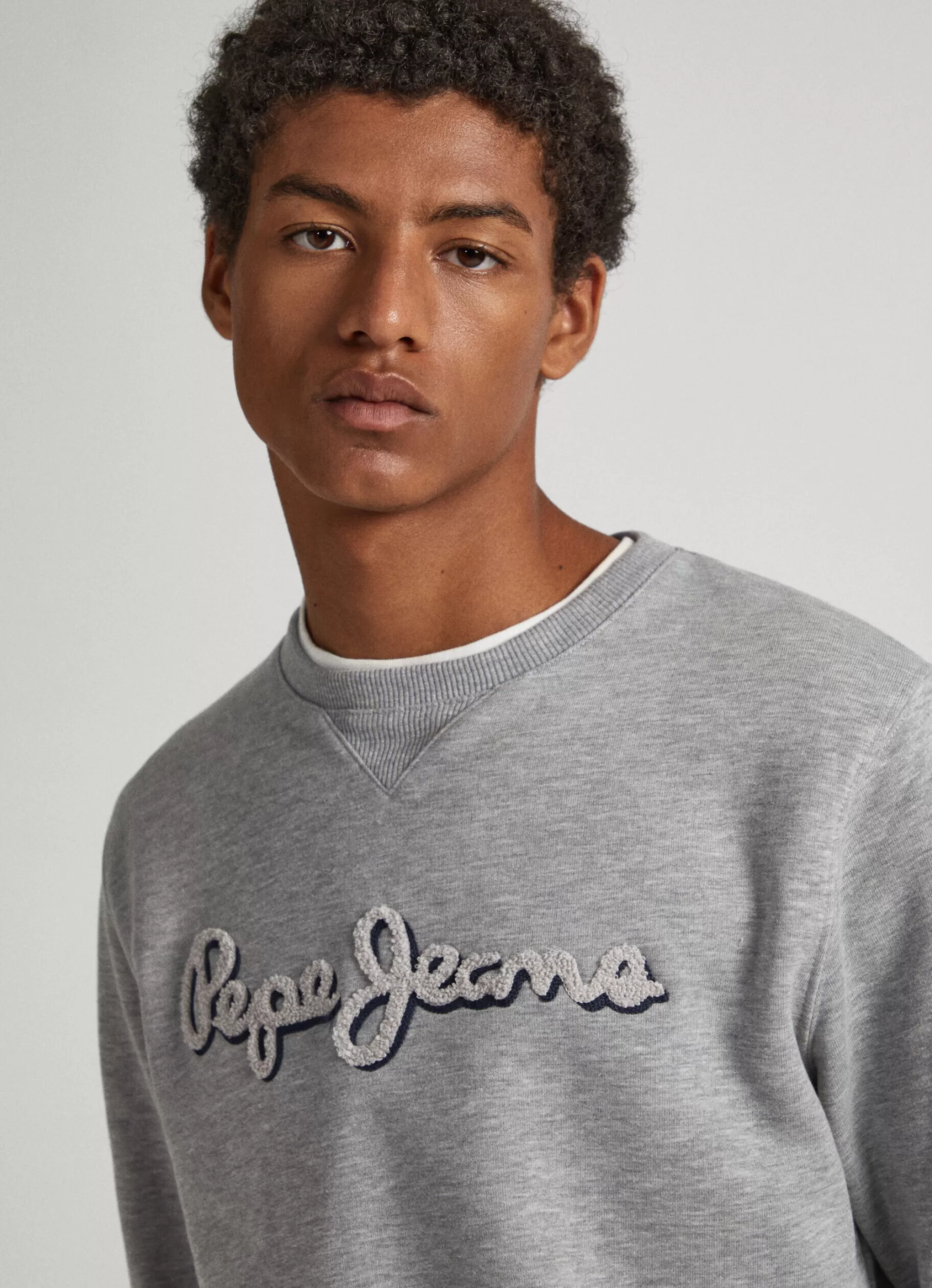 Homem Pepe Jeans Sweatshirts>Sweatshirt Algodao Com Logo Bordado