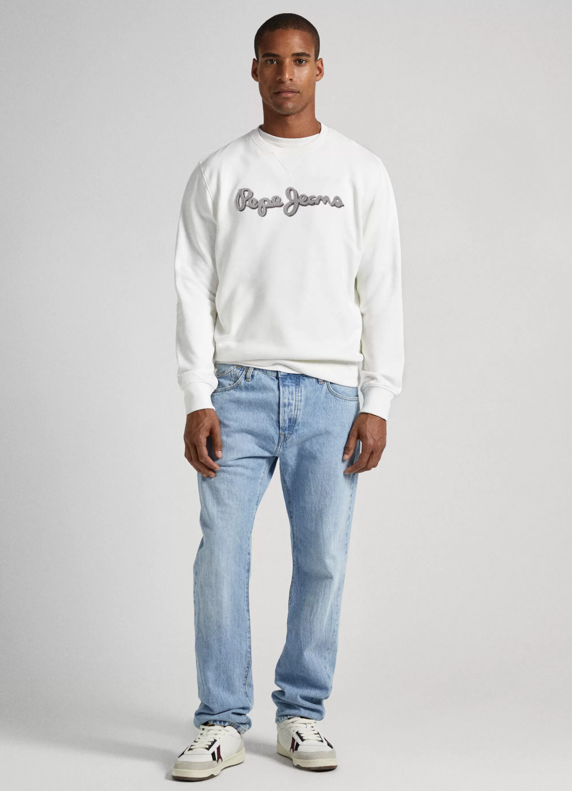 Homem Pepe Jeans Sweatshirts>Sweatshirt Algodao Com Logo Bordado