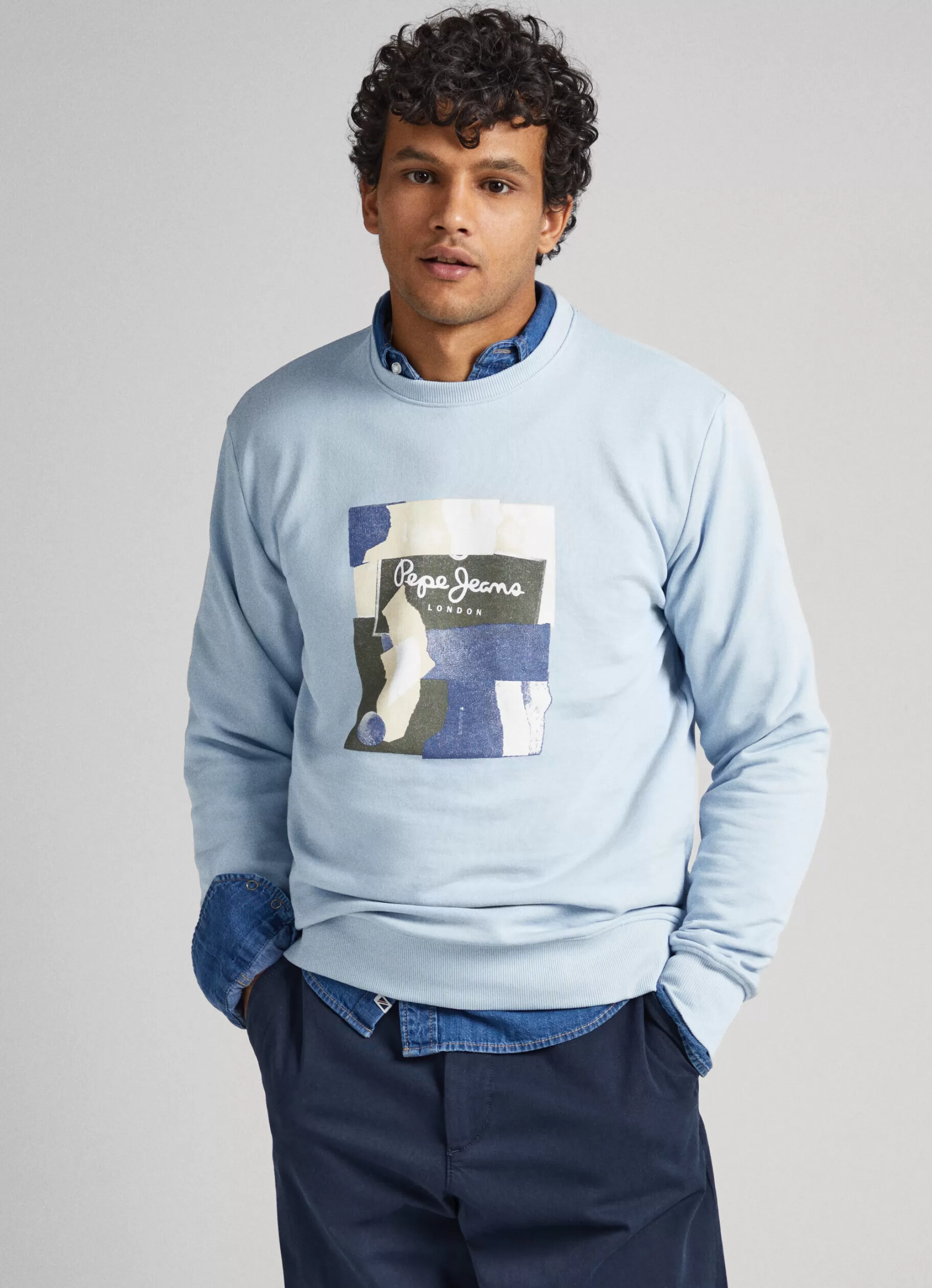 Homem Pepe Jeans Sweatshirts>Sweatshirt Algodao Gola Redonda