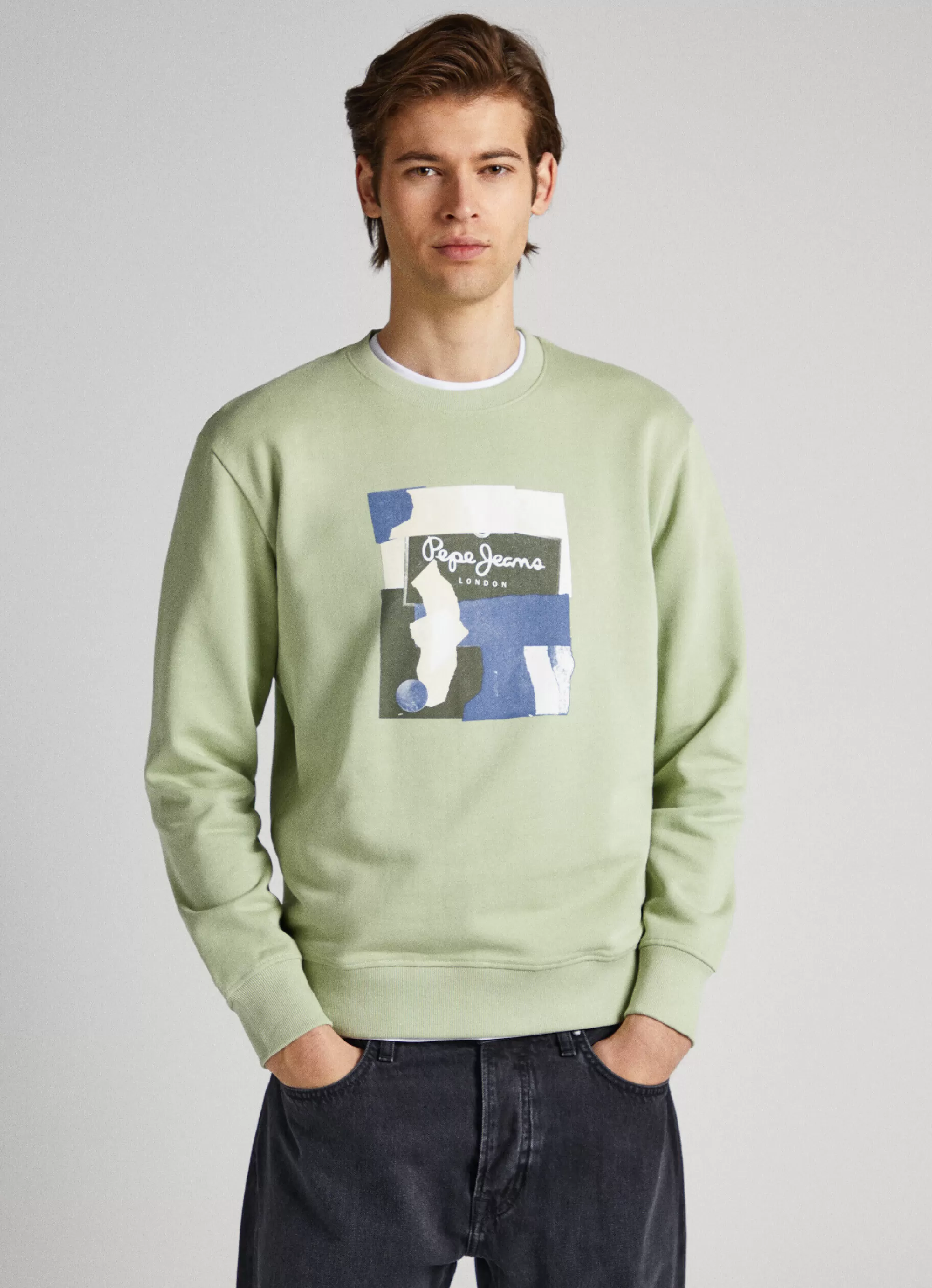 Homem Pepe Jeans Sweatshirts>Sweatshirt Algodao Gola Redonda