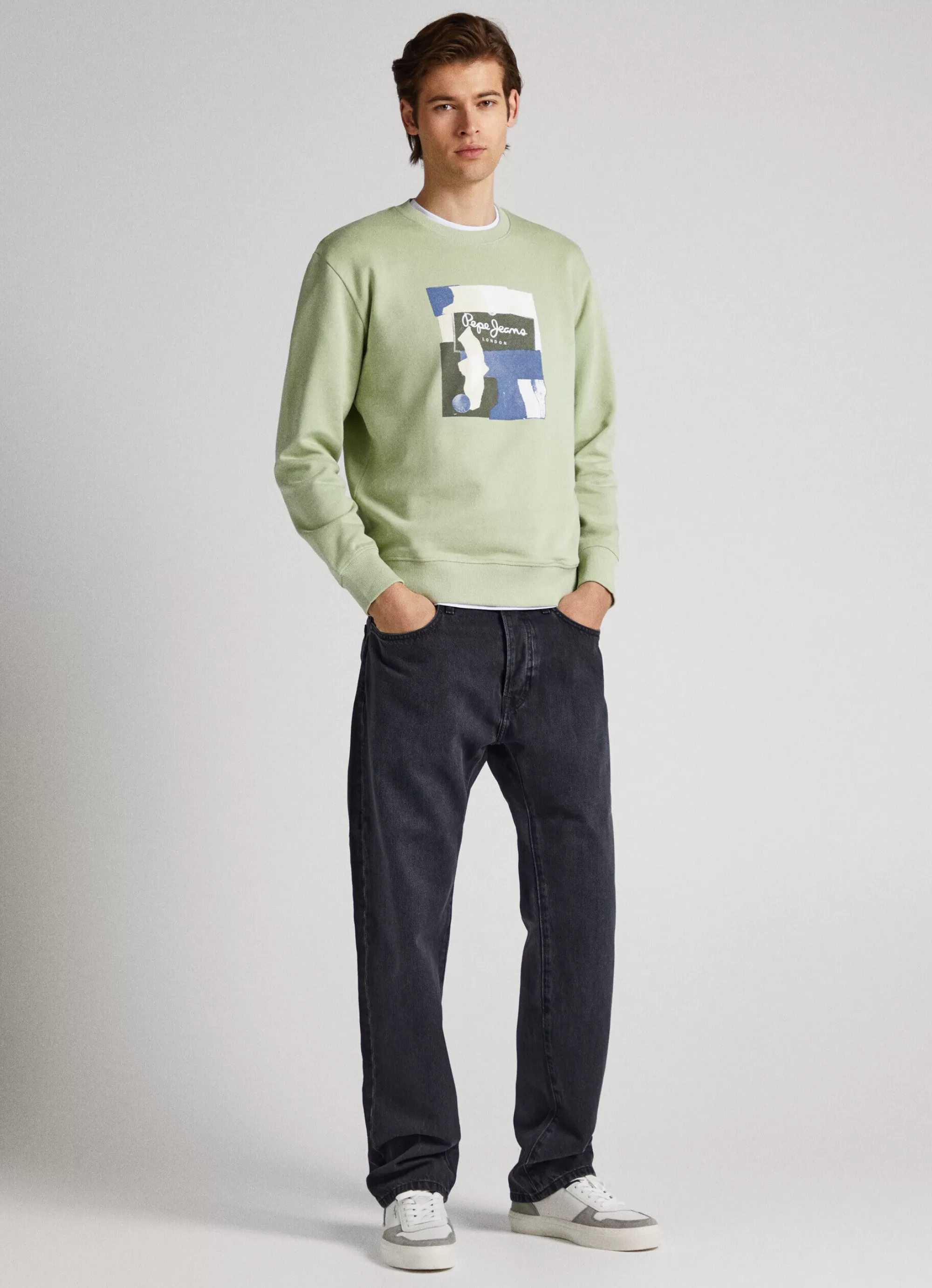 Homem Pepe Jeans Sweatshirts>Sweatshirt Algodao Gola Redonda