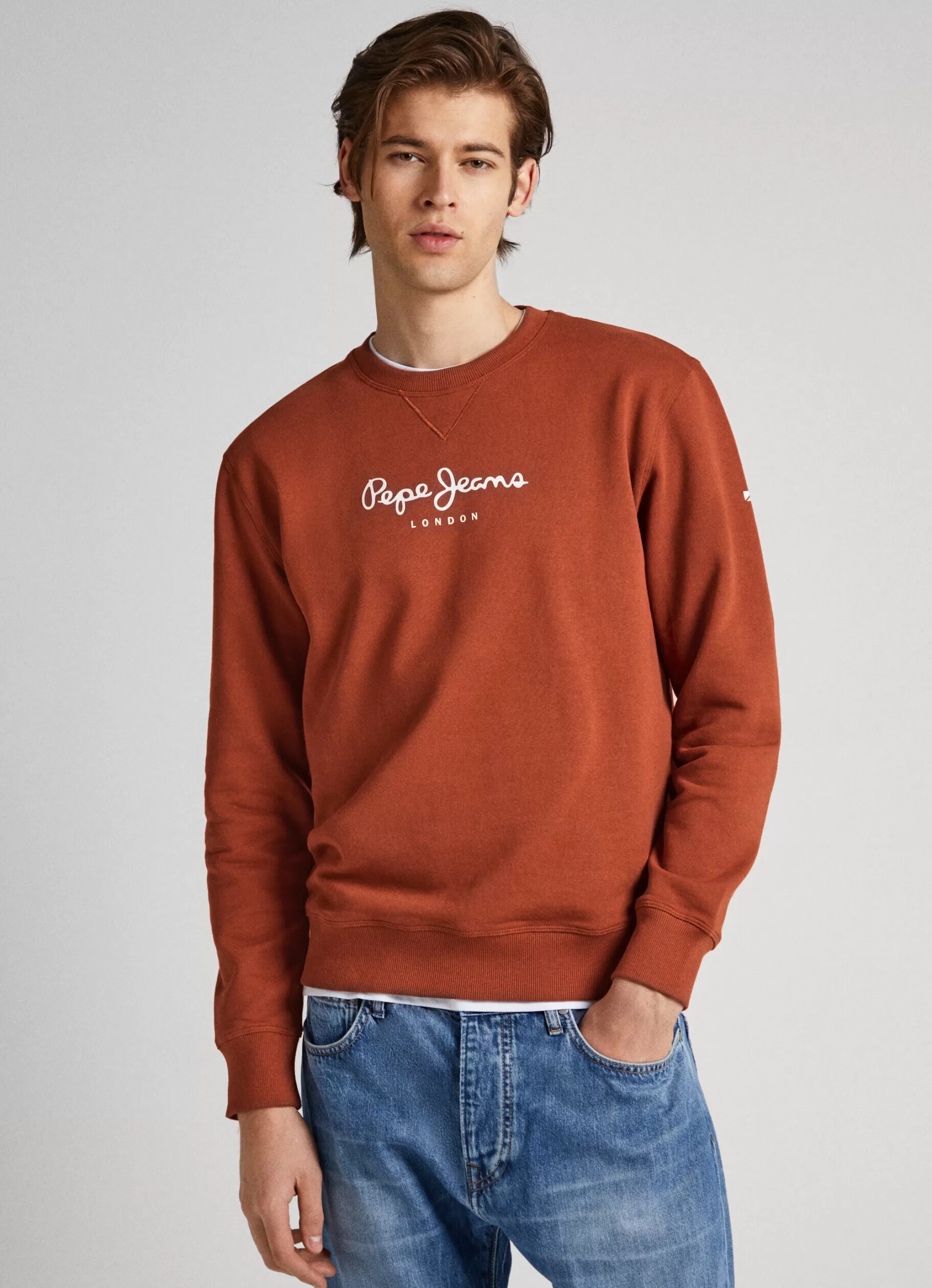 Homem Pepe Jeans Sweatshirts>Sweatshirt Algodao Logo Estampado