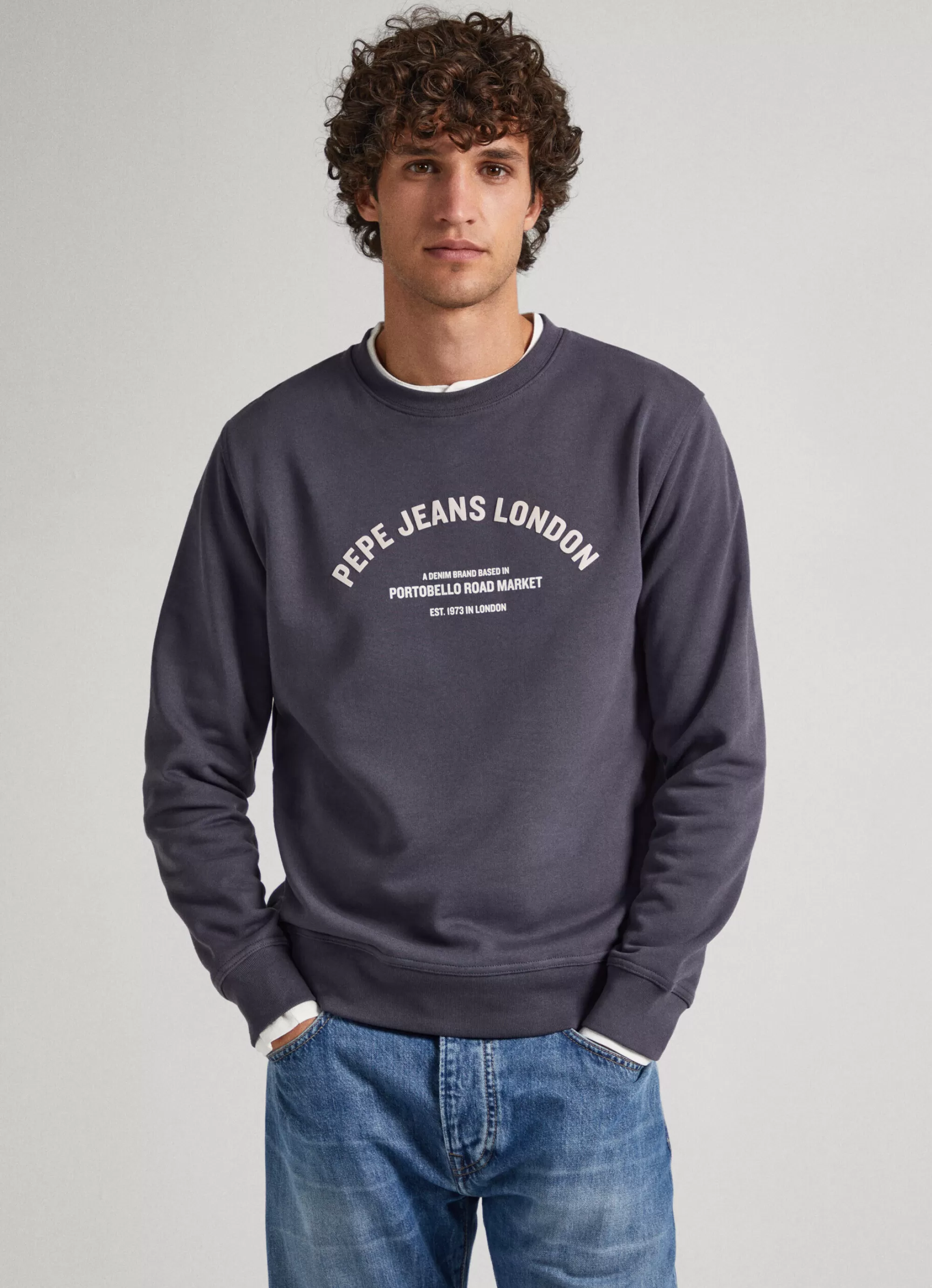 Homem Pepe Jeans Sweatshirts>Sweatshirt Algodao Logo Estampado