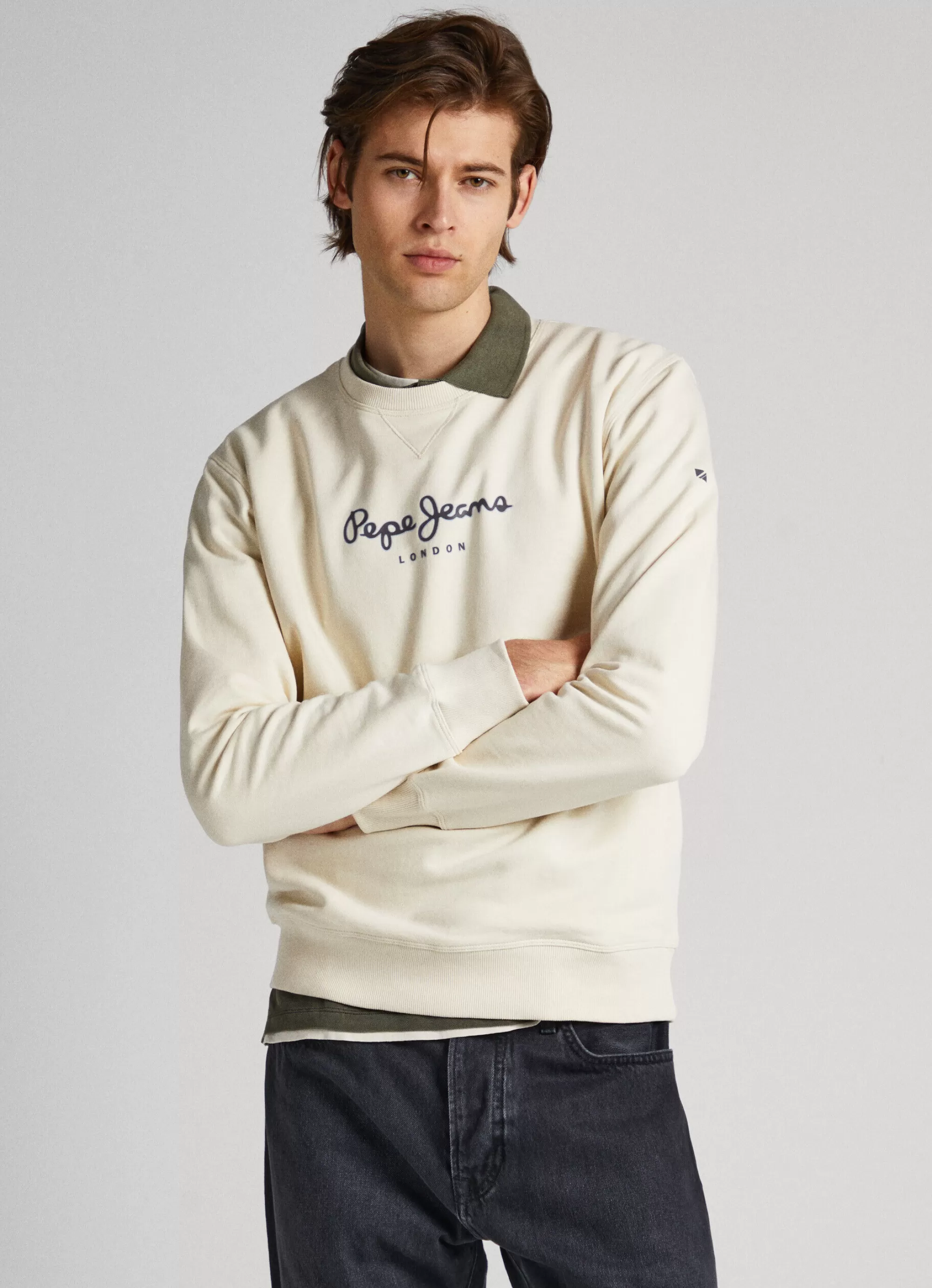 Homem Pepe Jeans Sweatshirts>Sweatshirt Algodao Logo Estampado