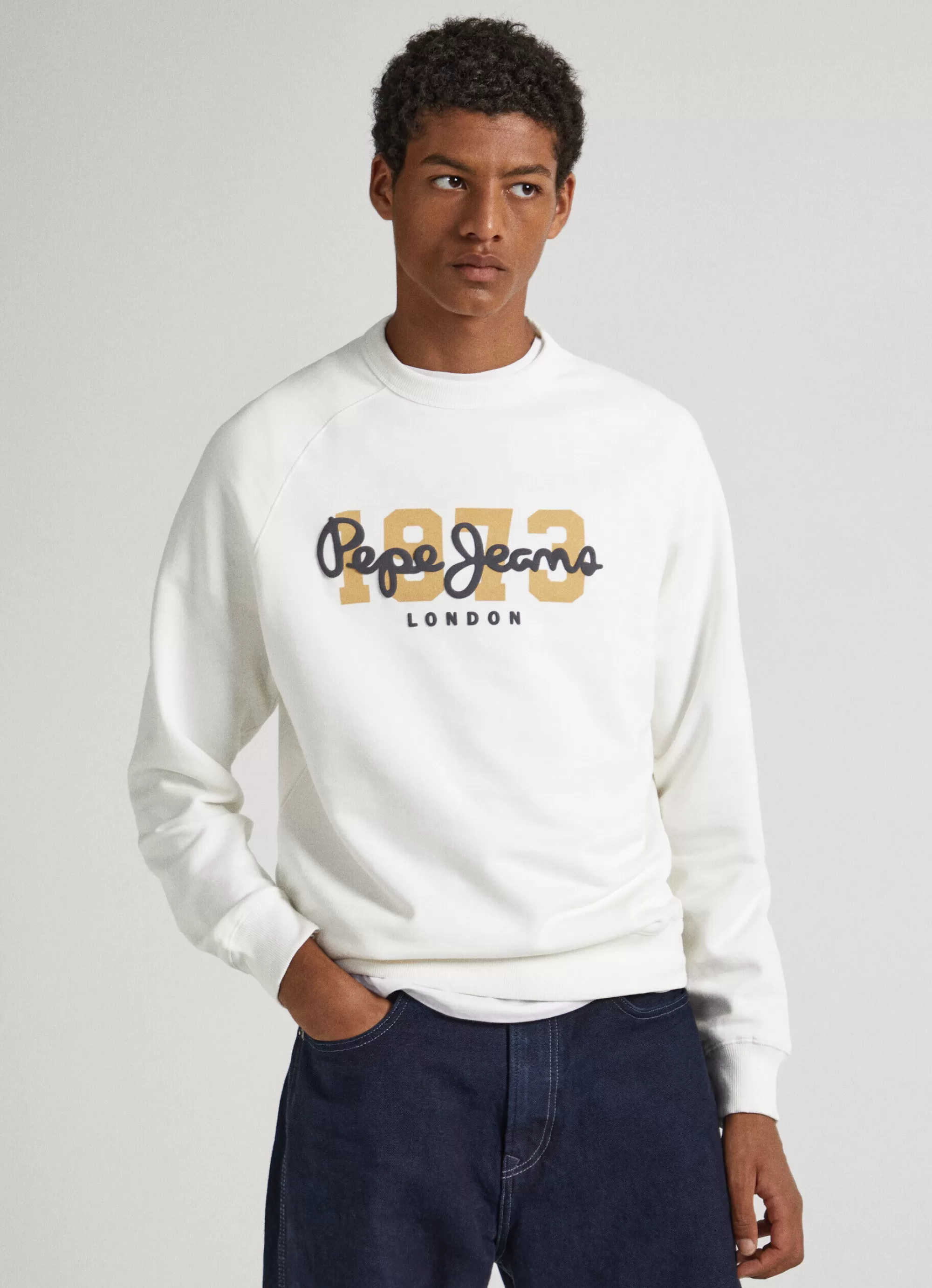 Homem Pepe Jeans Sweatshirts>Sweatshirt Algodao Logo Estampado