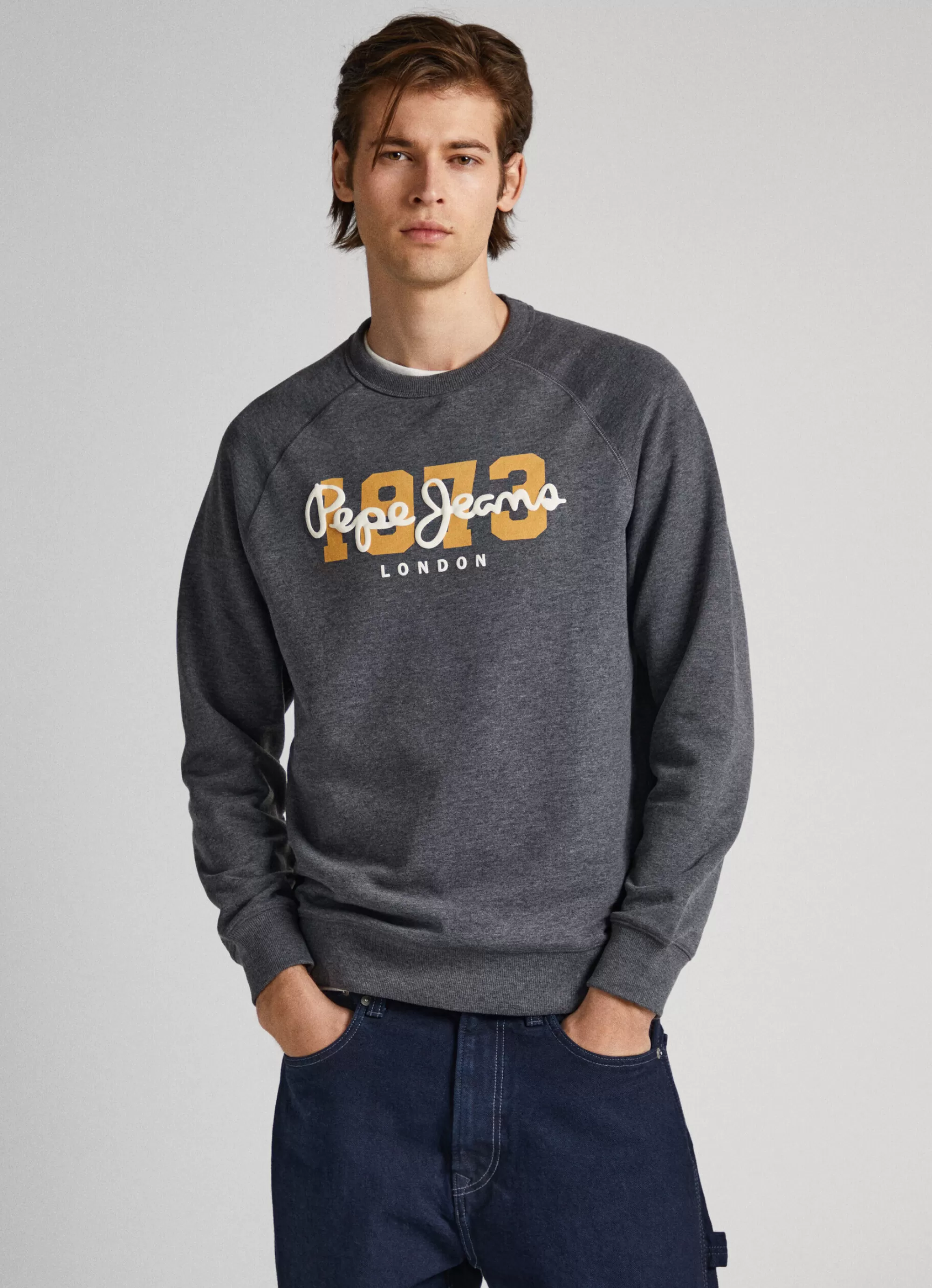 Homem Pepe Jeans Sweatshirts>Sweatshirt Algodao Logo Estampado