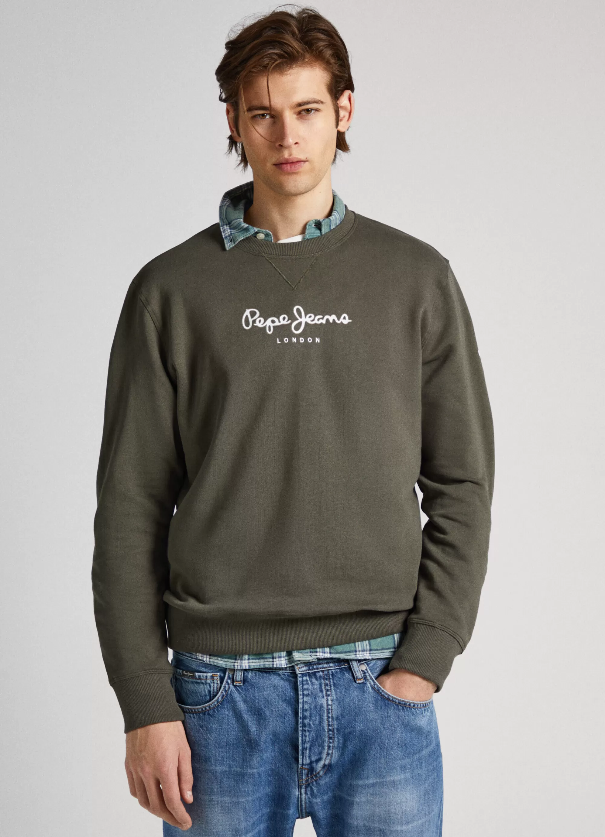 Homem Pepe Jeans Sweatshirts>Sweatshirt Algodao Logo Estampado