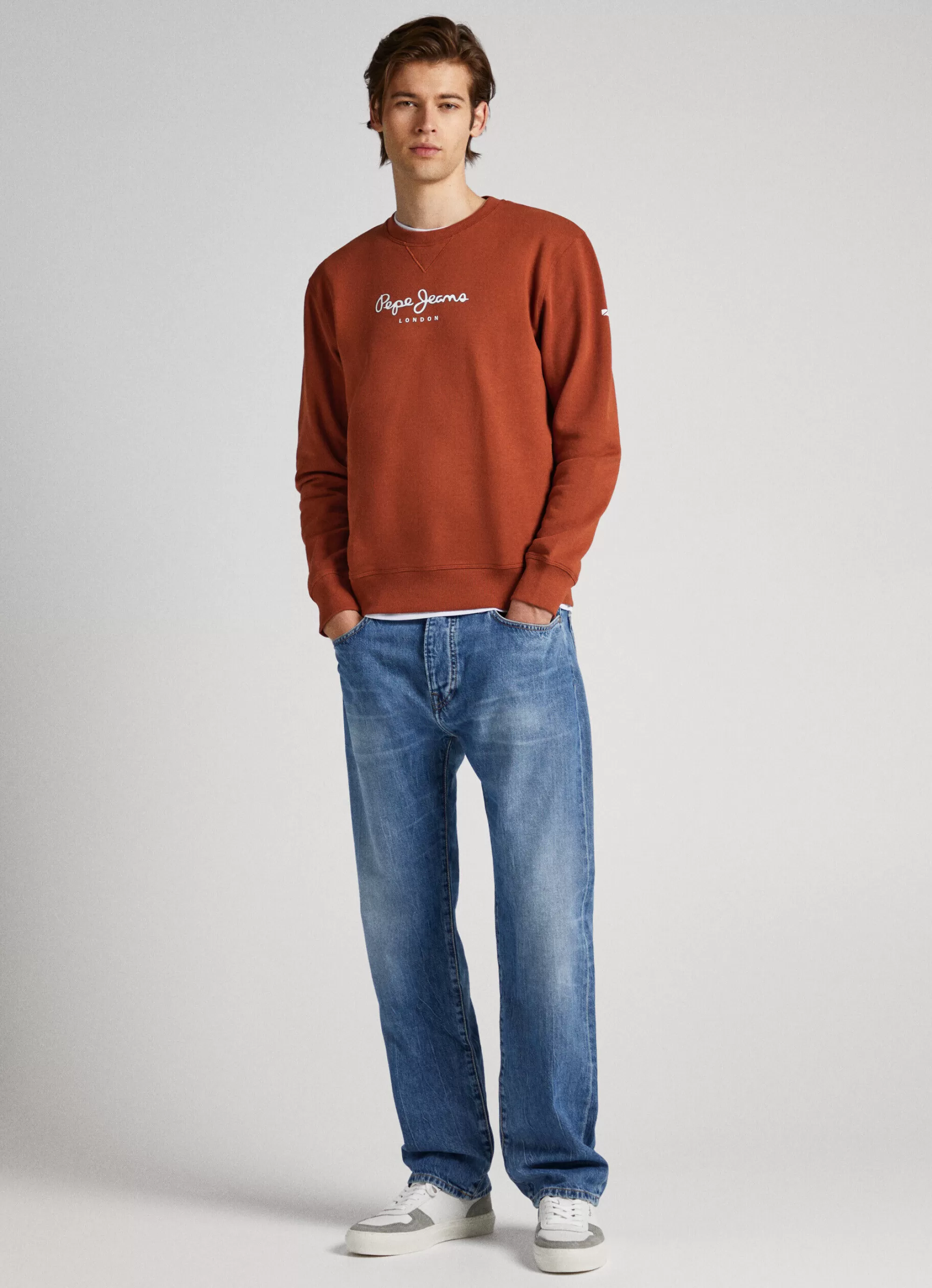 Homem Pepe Jeans Sweatshirts>Sweatshirt Algodao Logo Estampado