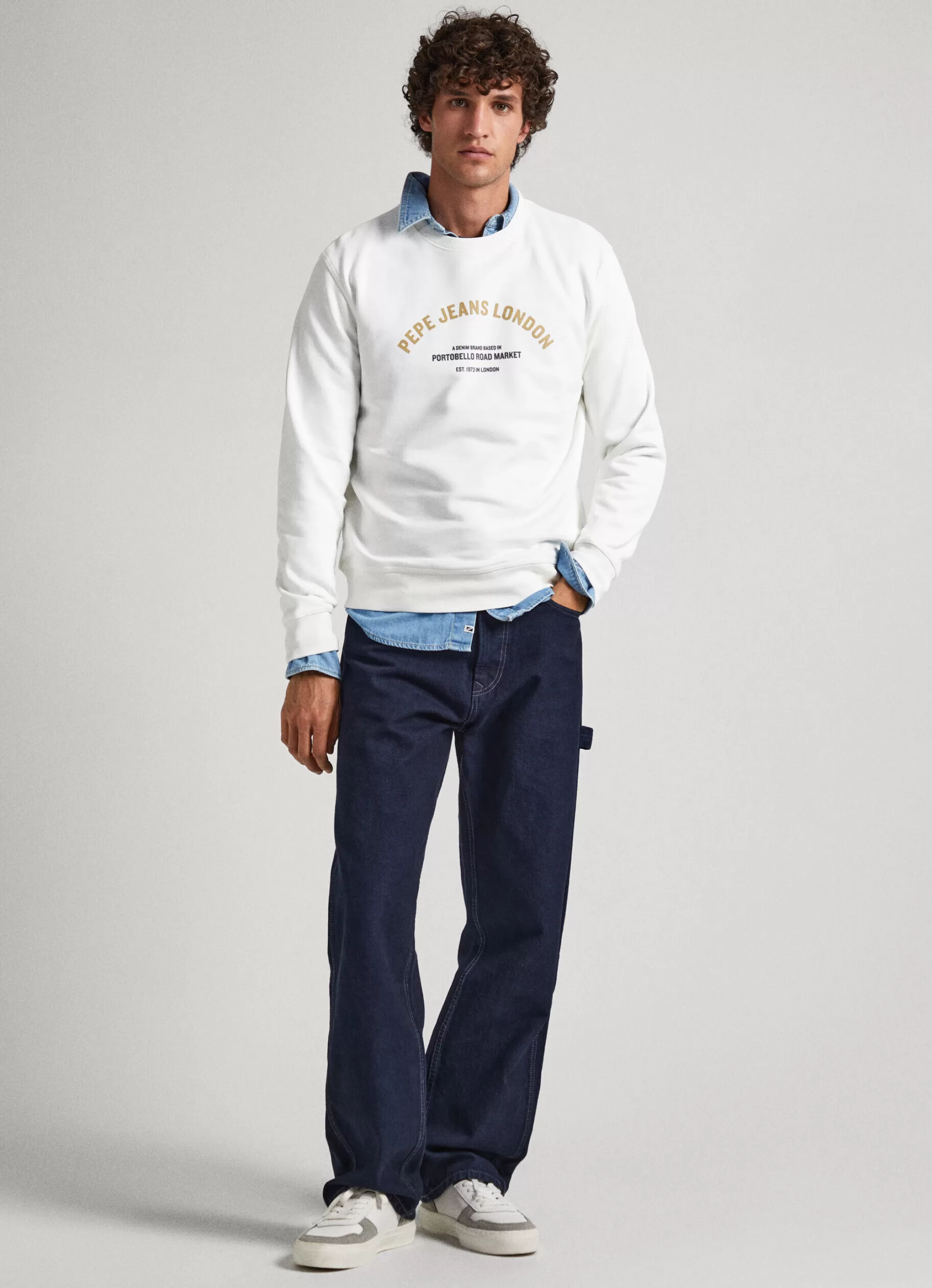 Homem Pepe Jeans Sweatshirts>Sweatshirt Algodao Logo Estampado