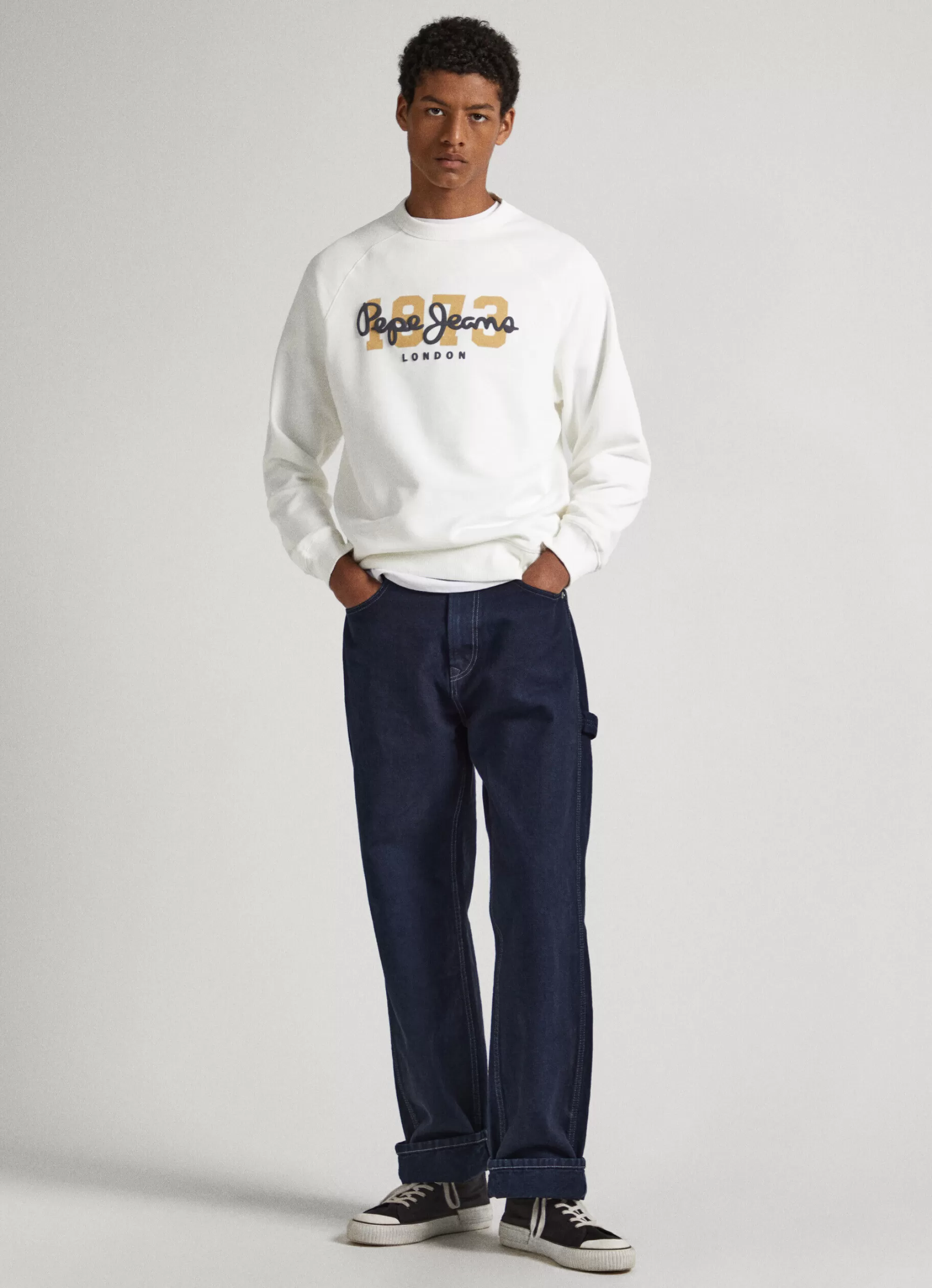 Homem Pepe Jeans Sweatshirts>Sweatshirt Algodao Logo Estampado