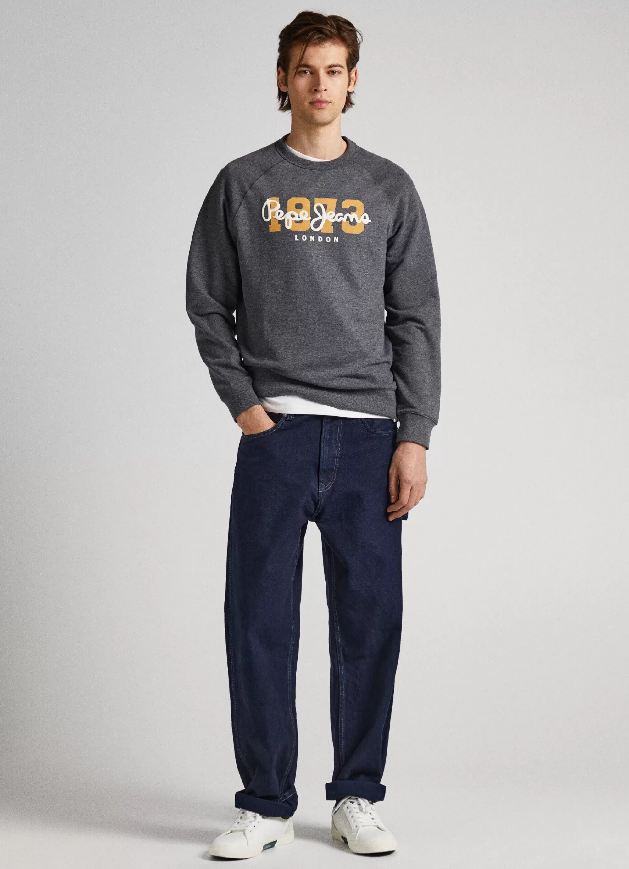 Homem Pepe Jeans Sweatshirts>Sweatshirt Algodao Logo Estampado