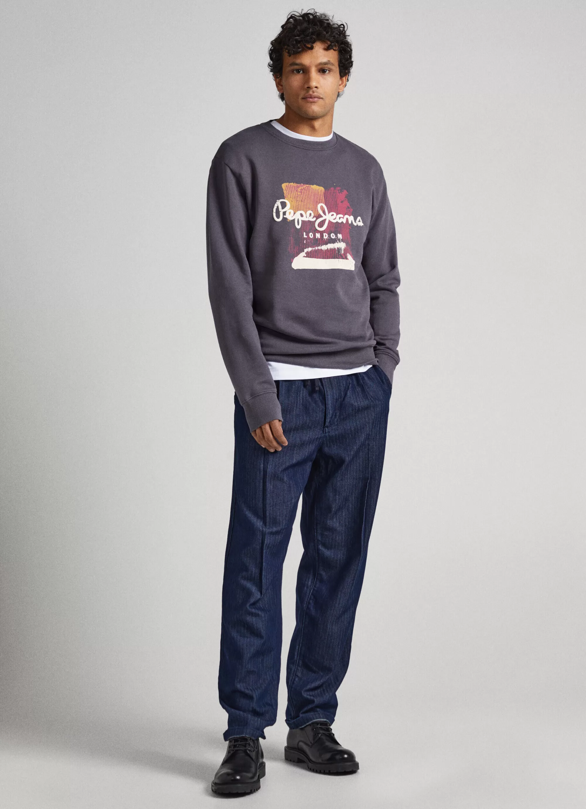 Homem Pepe Jeans Sweatshirts>Sweatshirt Algodao Logo Estampado