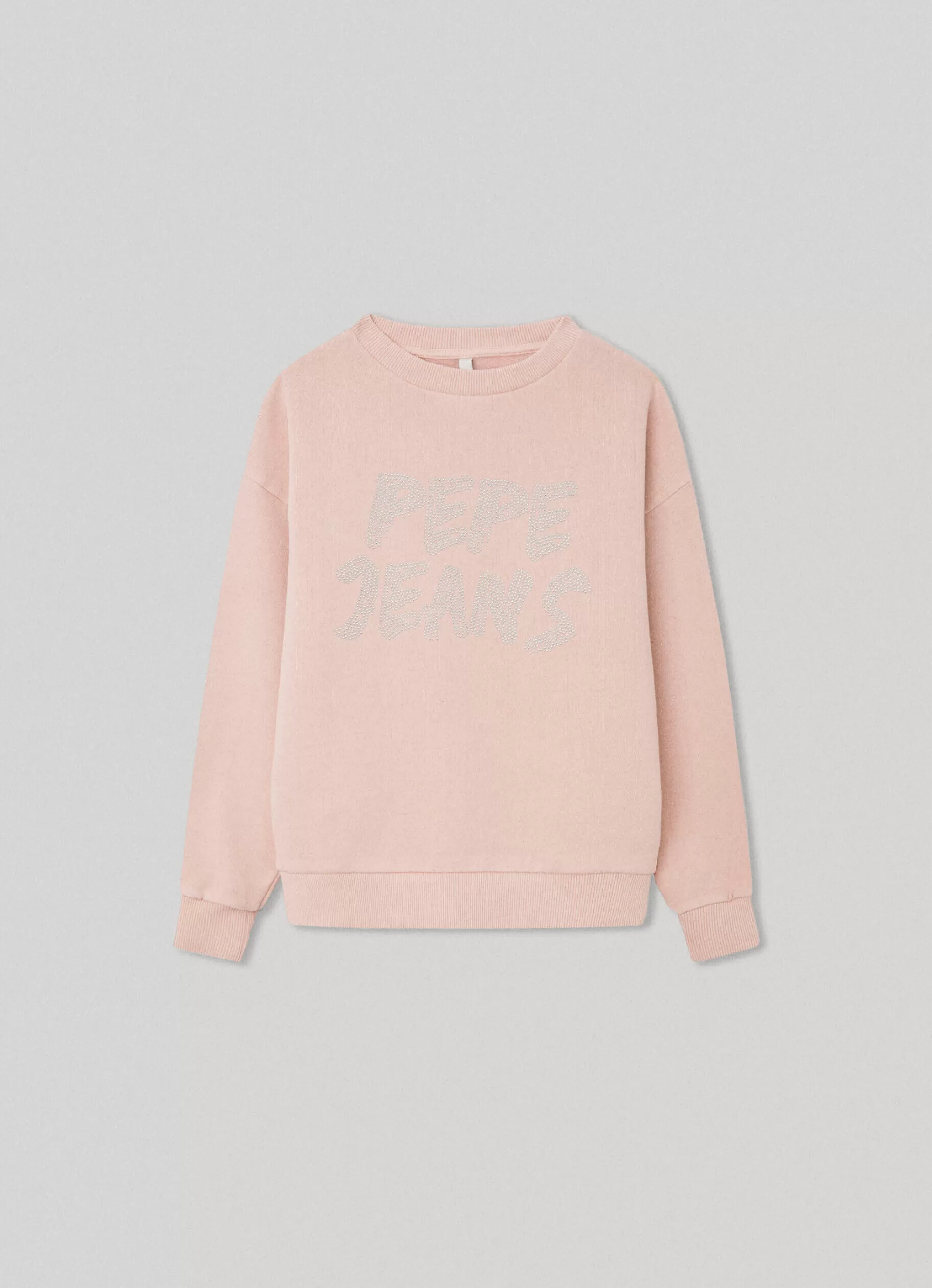 Rapariga Pepe Jeans Sweatshirts E Malhas>Sweatshirt Algodao Logo Strass