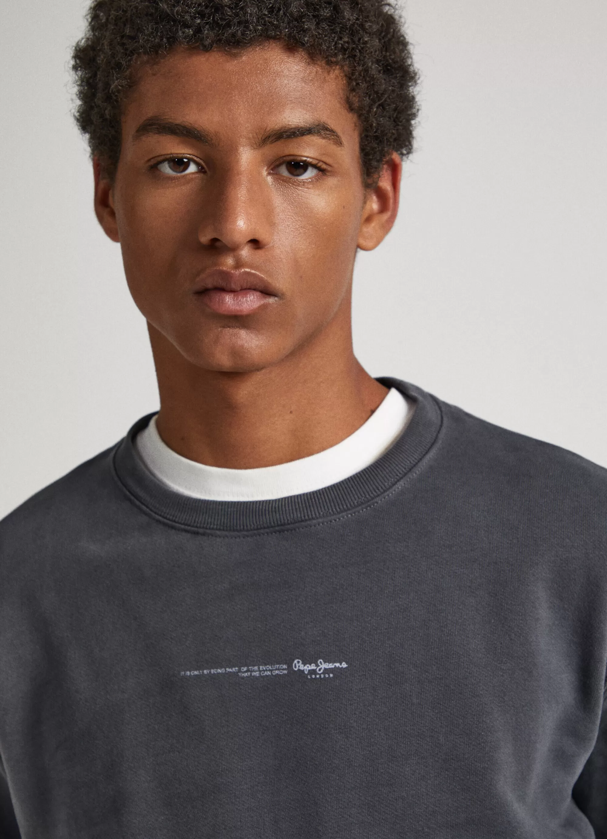 Homem Pepe Jeans Sweatshirts>Sweatshirt Basica Logo David Crew