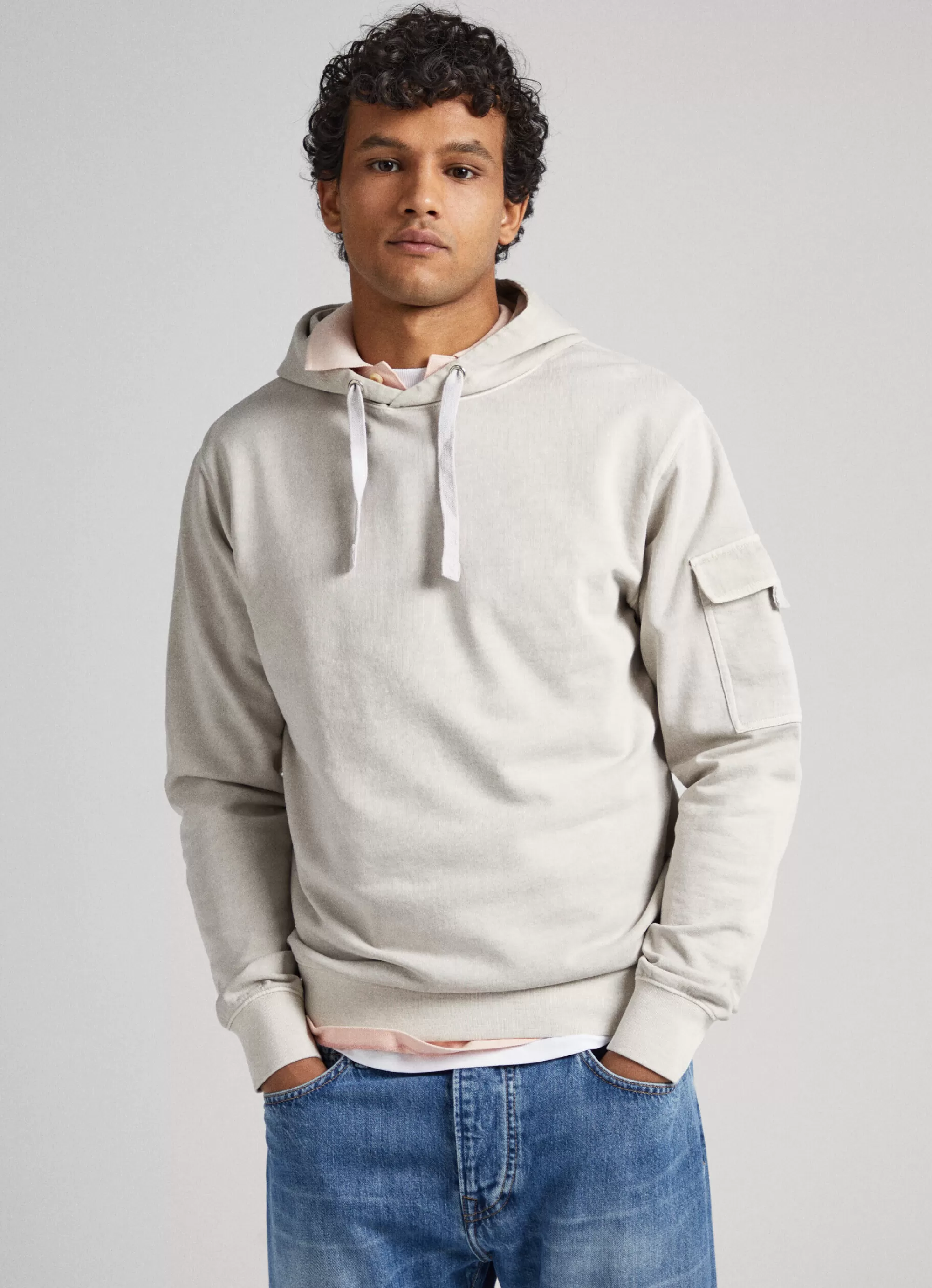 Homem Pepe Jeans Sweatshirts>Sweatshirt Com Capuz Ajustavel