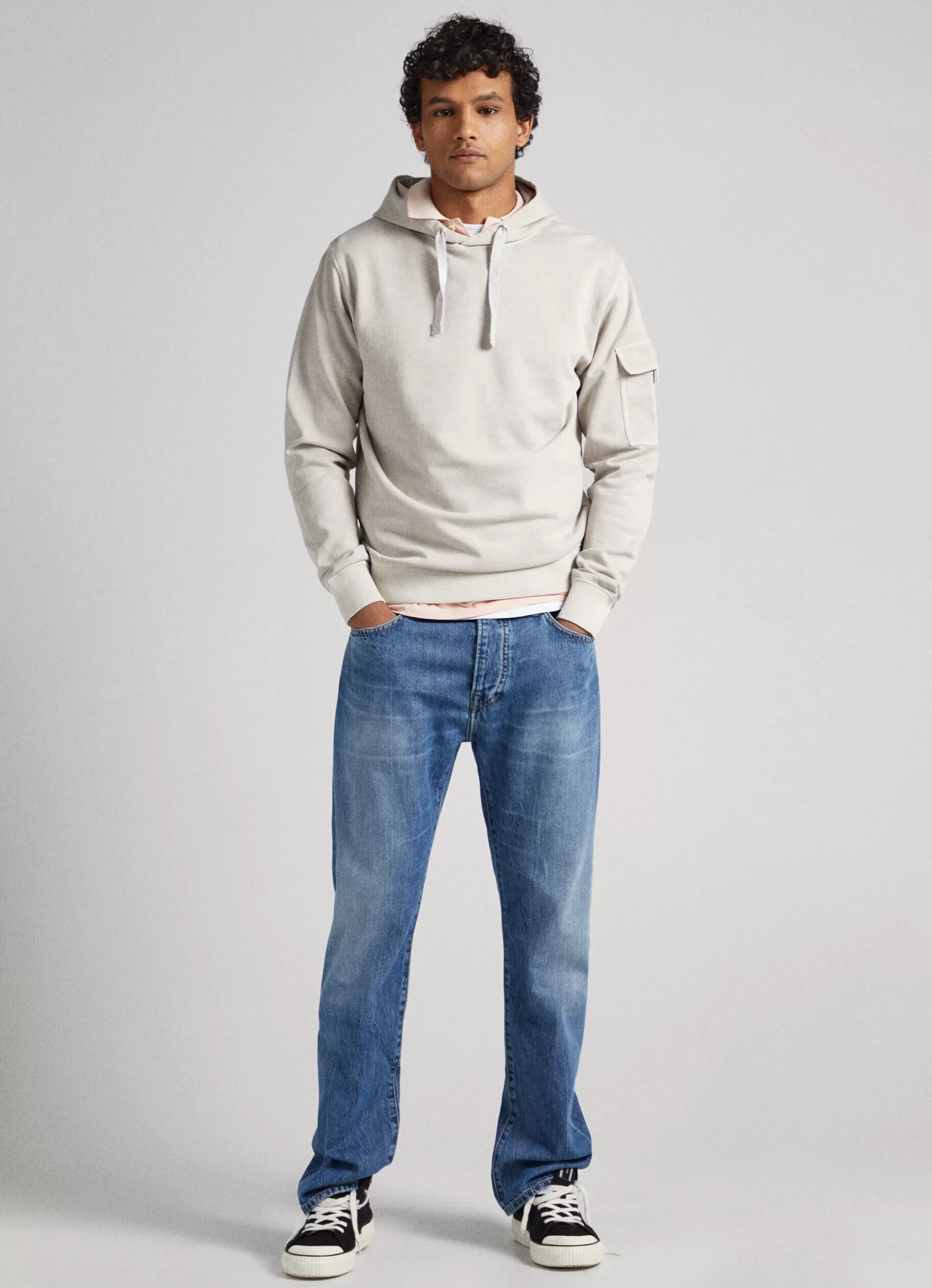 Homem Pepe Jeans Sweatshirts>Sweatshirt Com Capuz Ajustavel