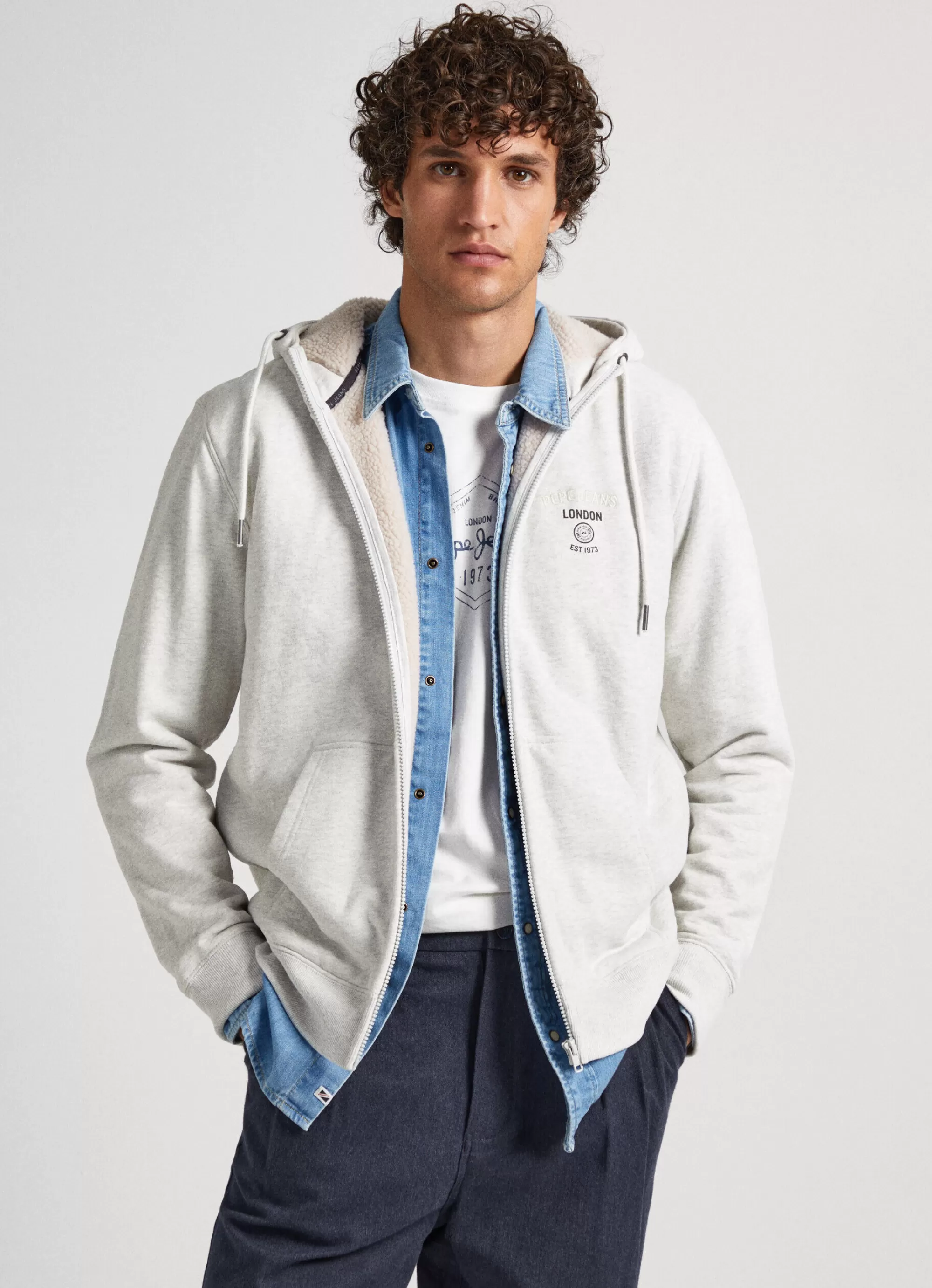 Homem Pepe Jeans Sweatshirts>Sweatshirt Com Capuz Borrego