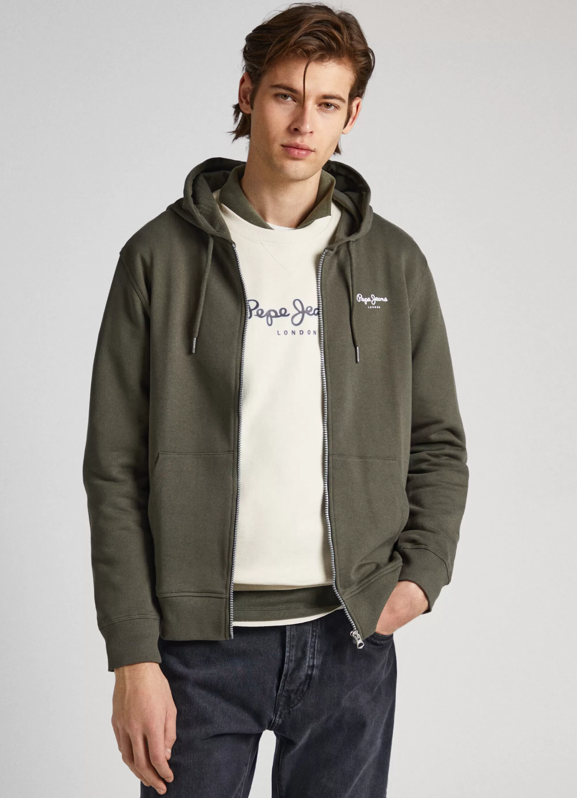 Homem Pepe Jeans Sweatshirts>Sweatshirt Com Fecho De Correr