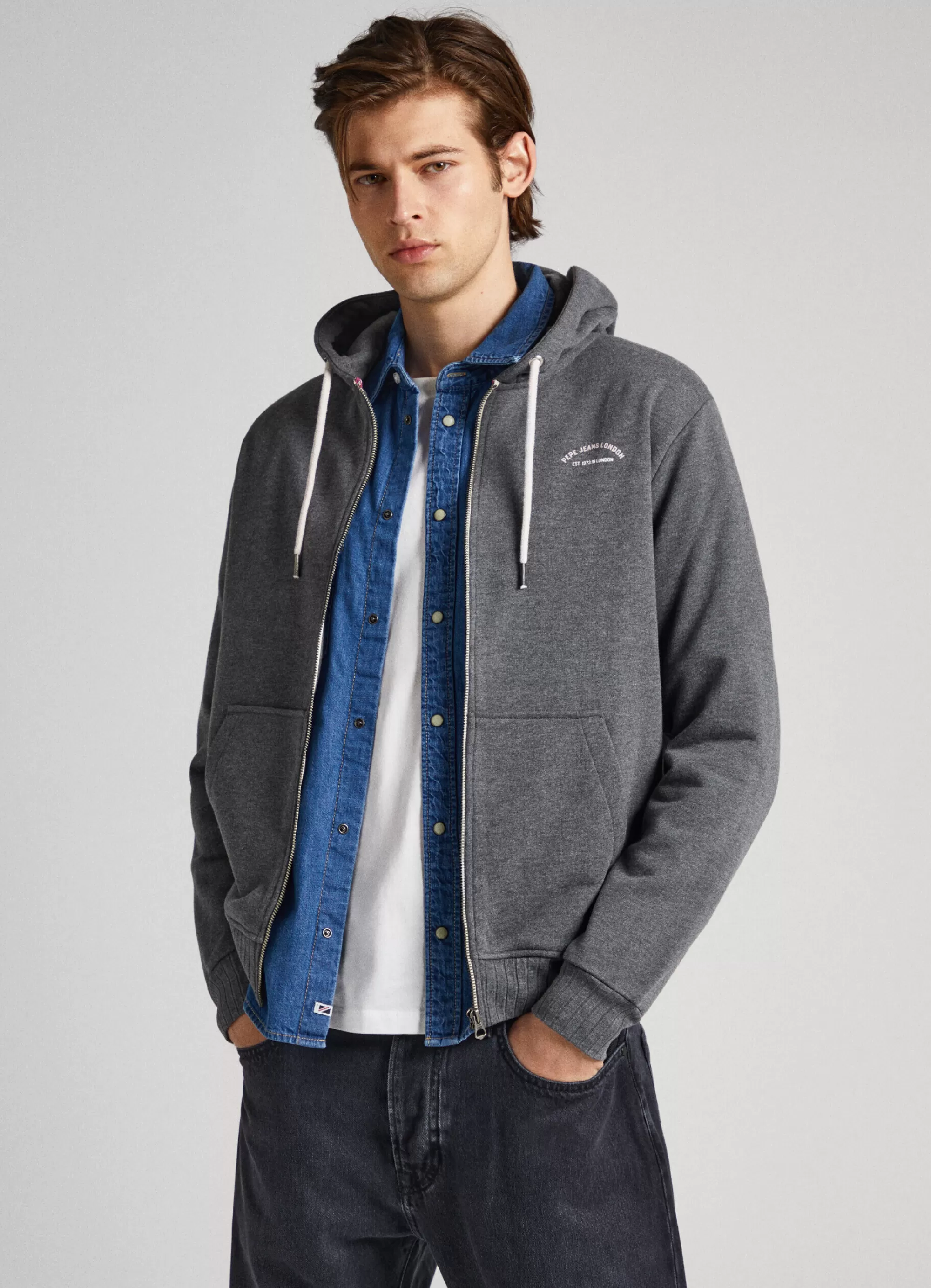 Homem Pepe Jeans Sweatshirts>Sweatshirt Com Fecho De Correr